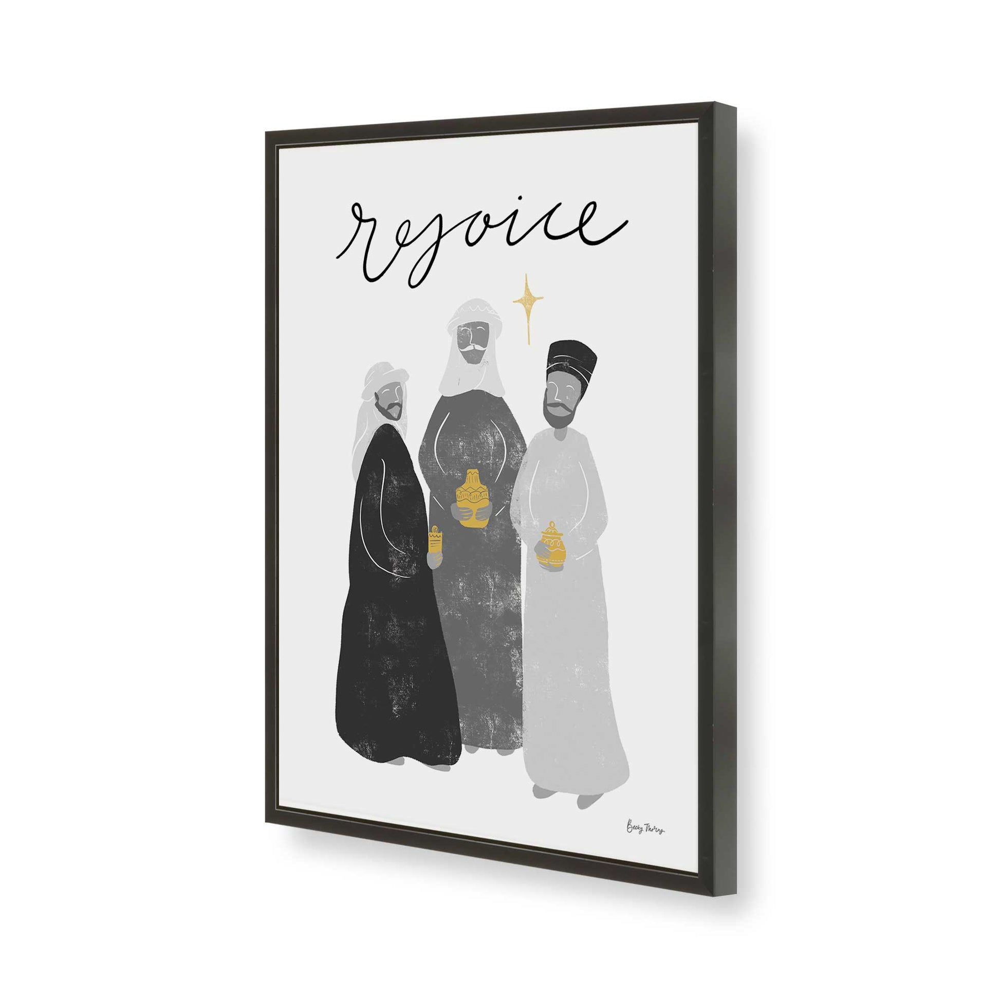 [Color:Satin Black], Picture of art in a Satin Black frame of the corner