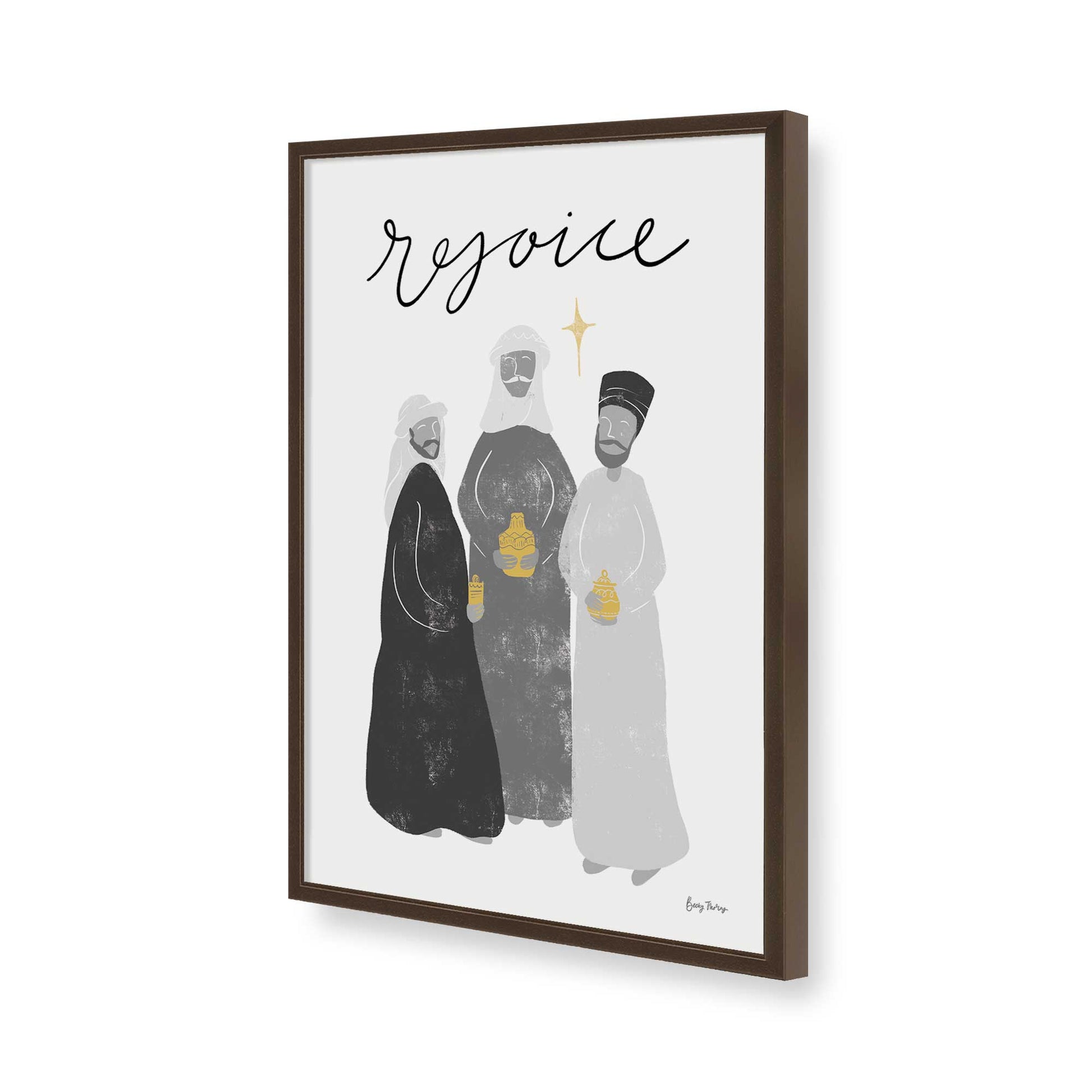 [Color:Belvinder Brown], Picture of art in a Belvinder Brown frame of the corner