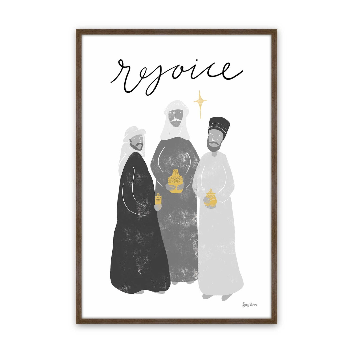 [Color:Walnut], Picture of art in a Walnut frame