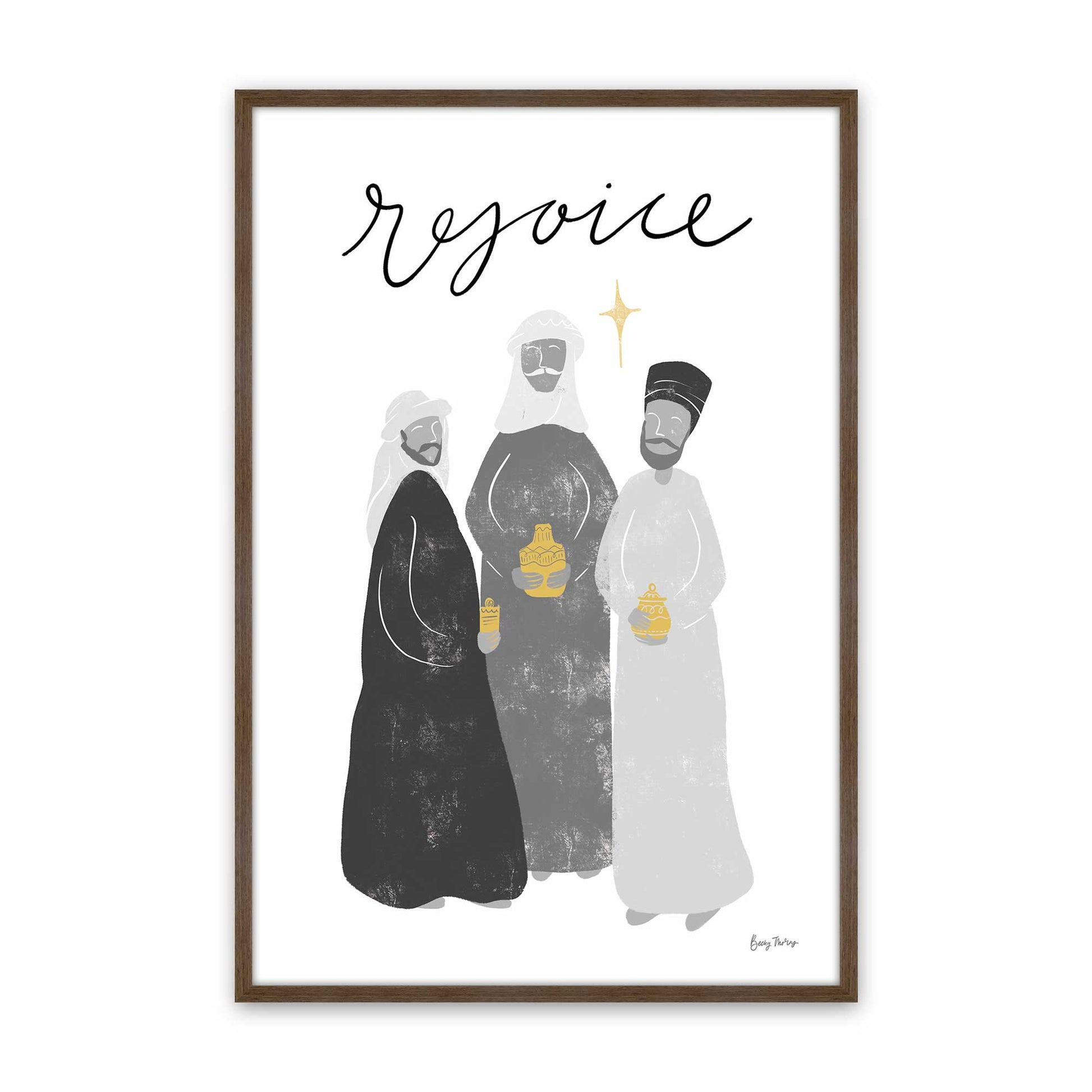 [Color:Walnut], Picture of art in a Walnut frame