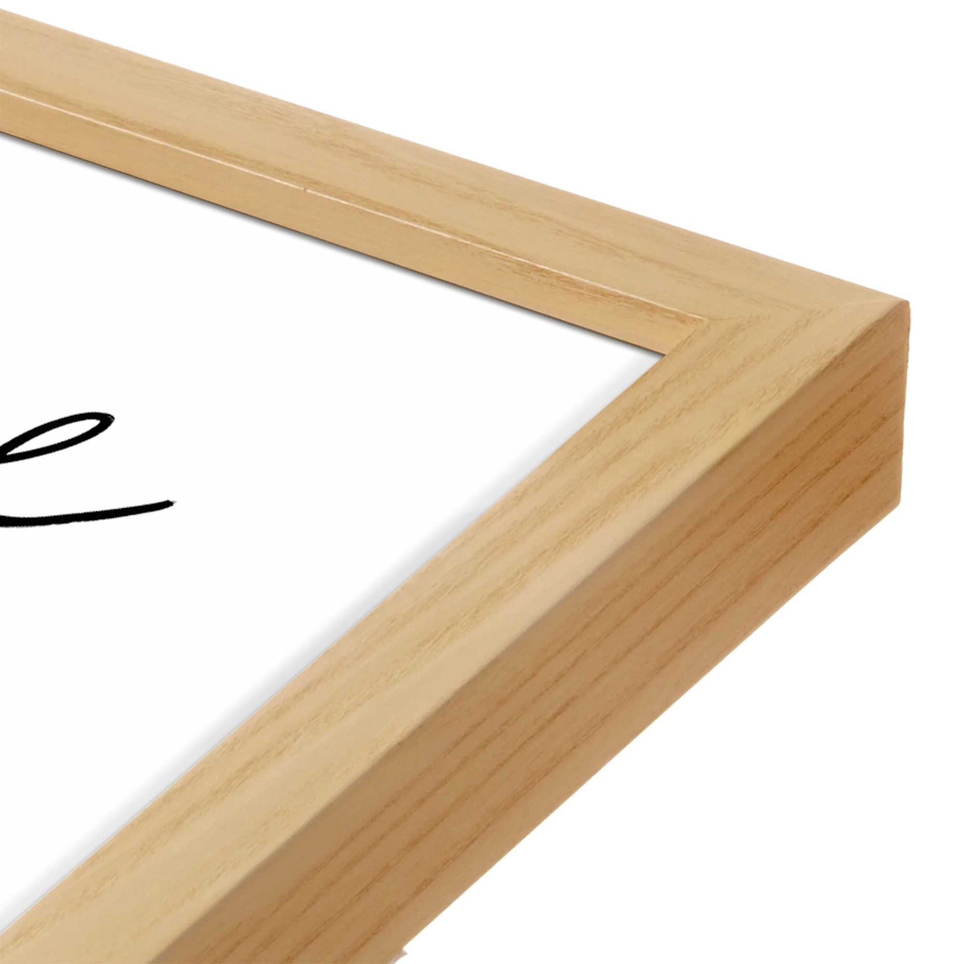 [Color:American Maple], Picture of art in a American Maple frame at an angle