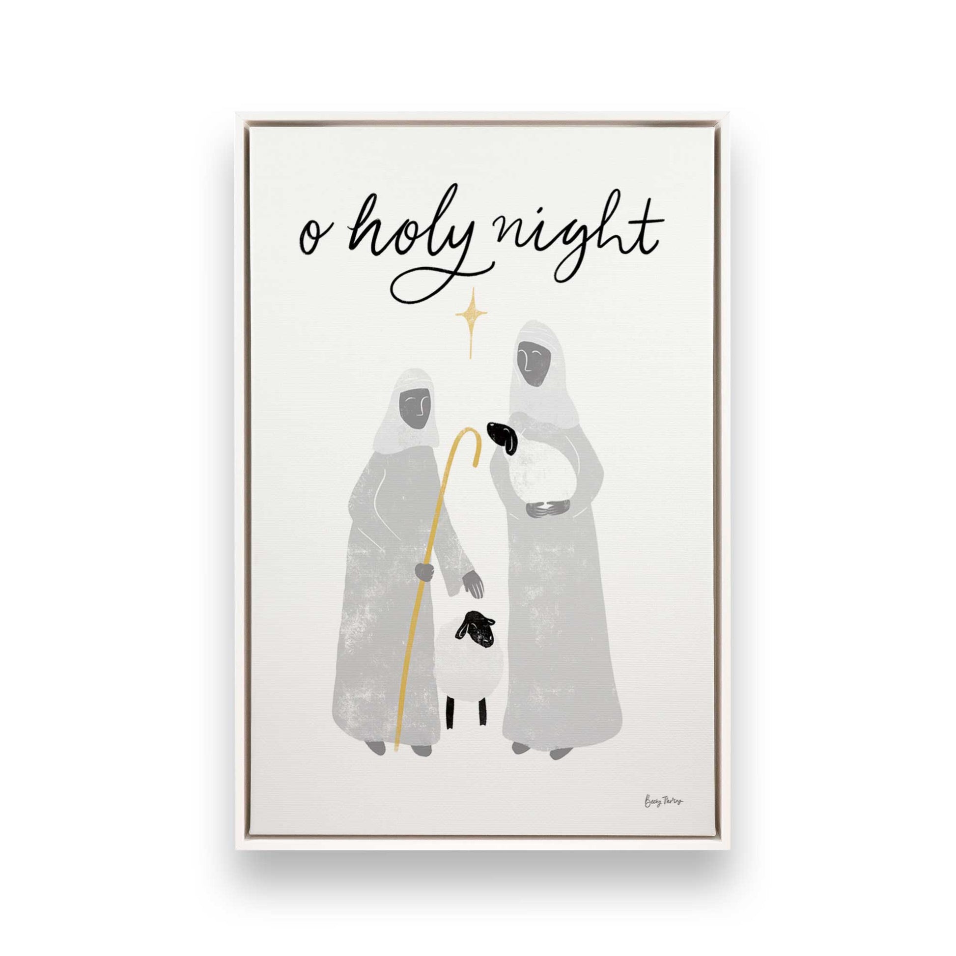 [Color:Opaque White], Picture of art in a White frame