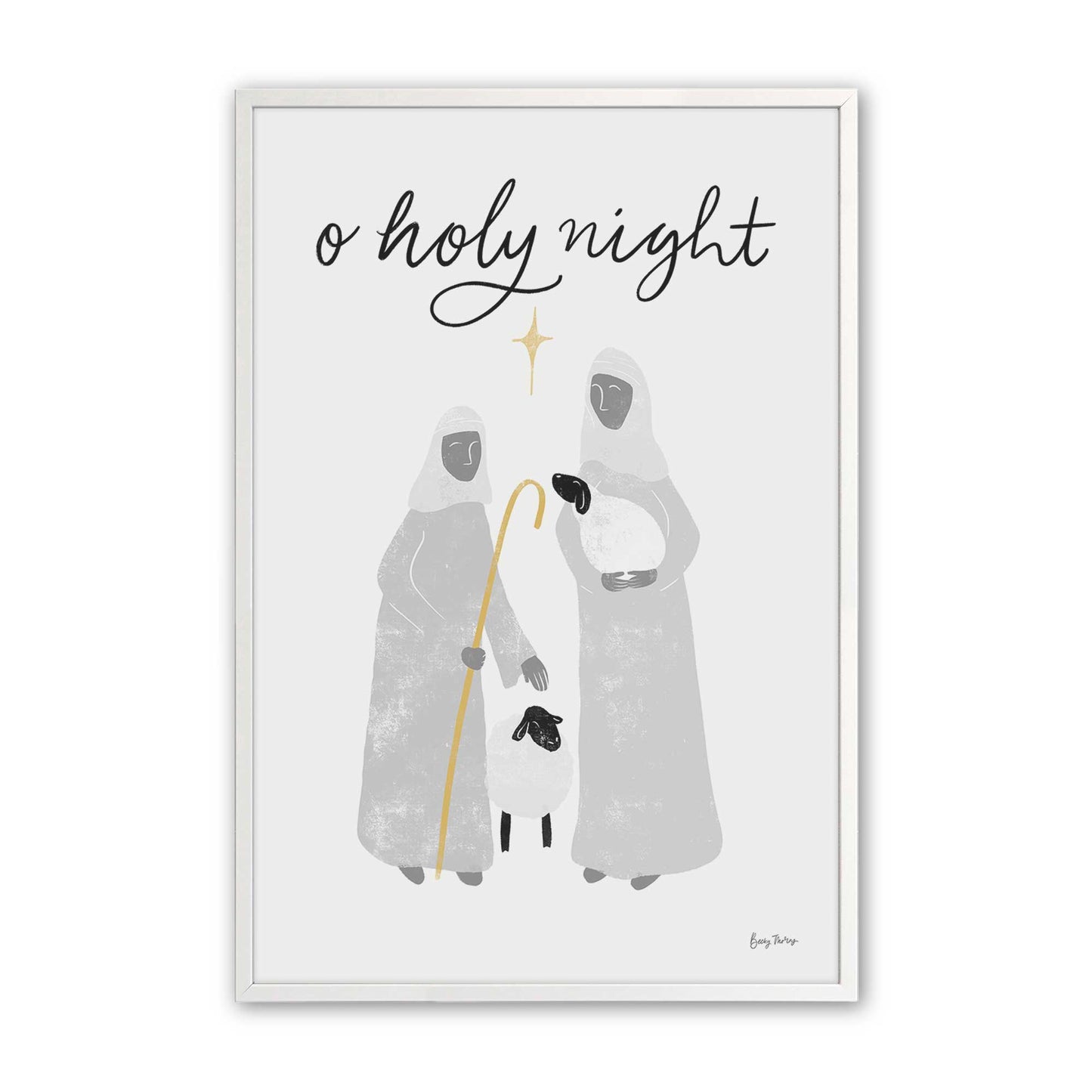 [Color:Opaque White], Picture of art in a Opaque White frame