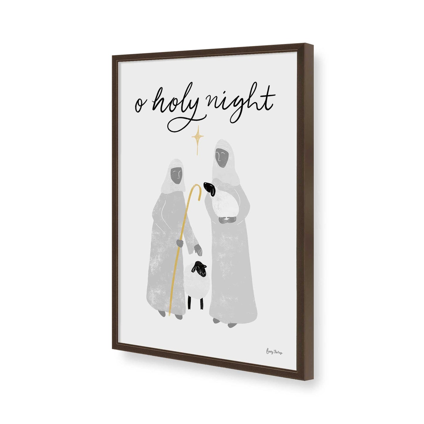 [Color:Belvinder Brown], Picture of art in a Belvinder Brown frame of the corner