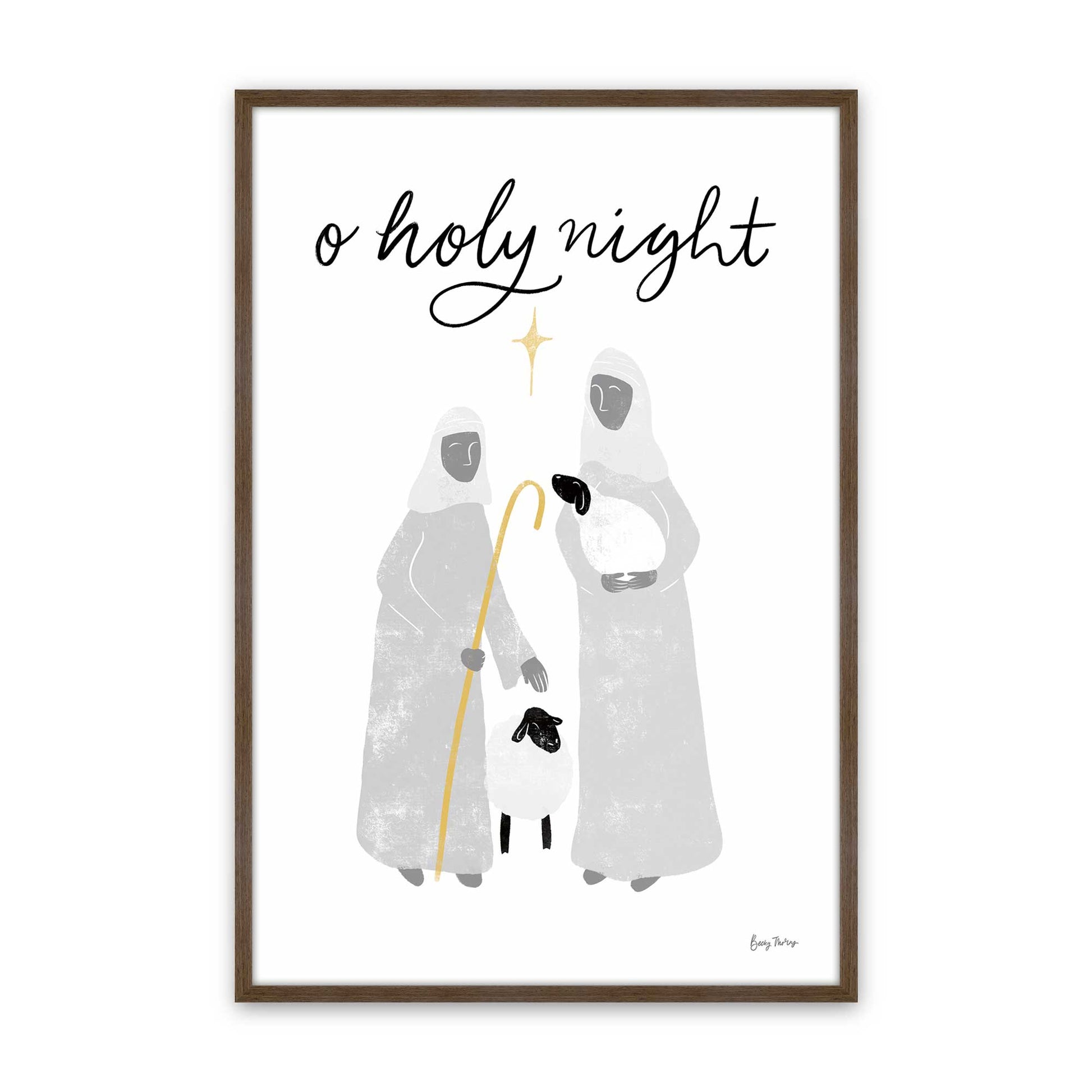 [Color:Walnut], Picture of art in a Walnut frame