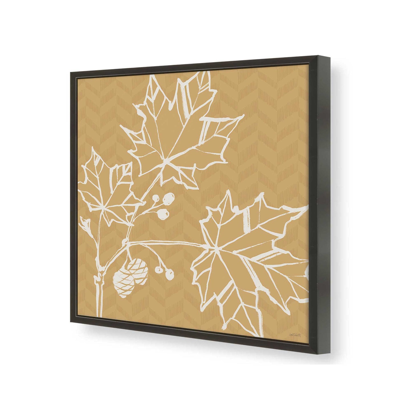 [Color:Satin Black], Picture of art in a Satin Black frame of the corner