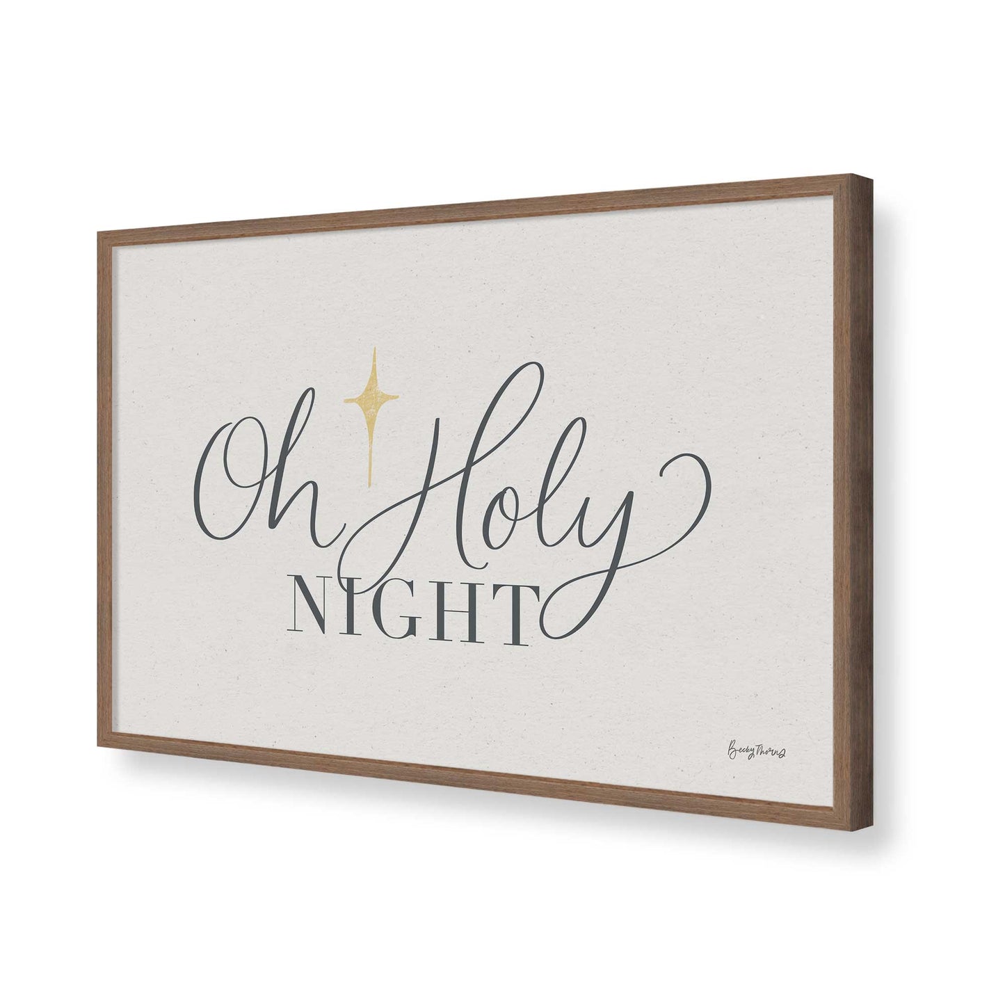 [Color:Walnut], Picture of art in a Walnut frame of the corner