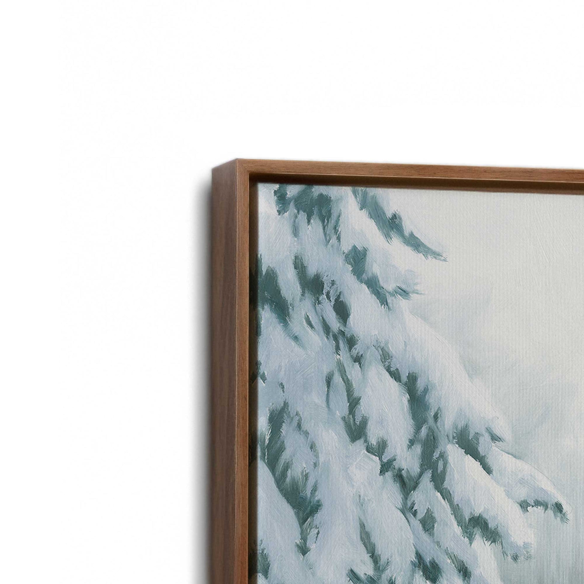 [Color:Walnut], Picture of art in a Walnut frame at an angle