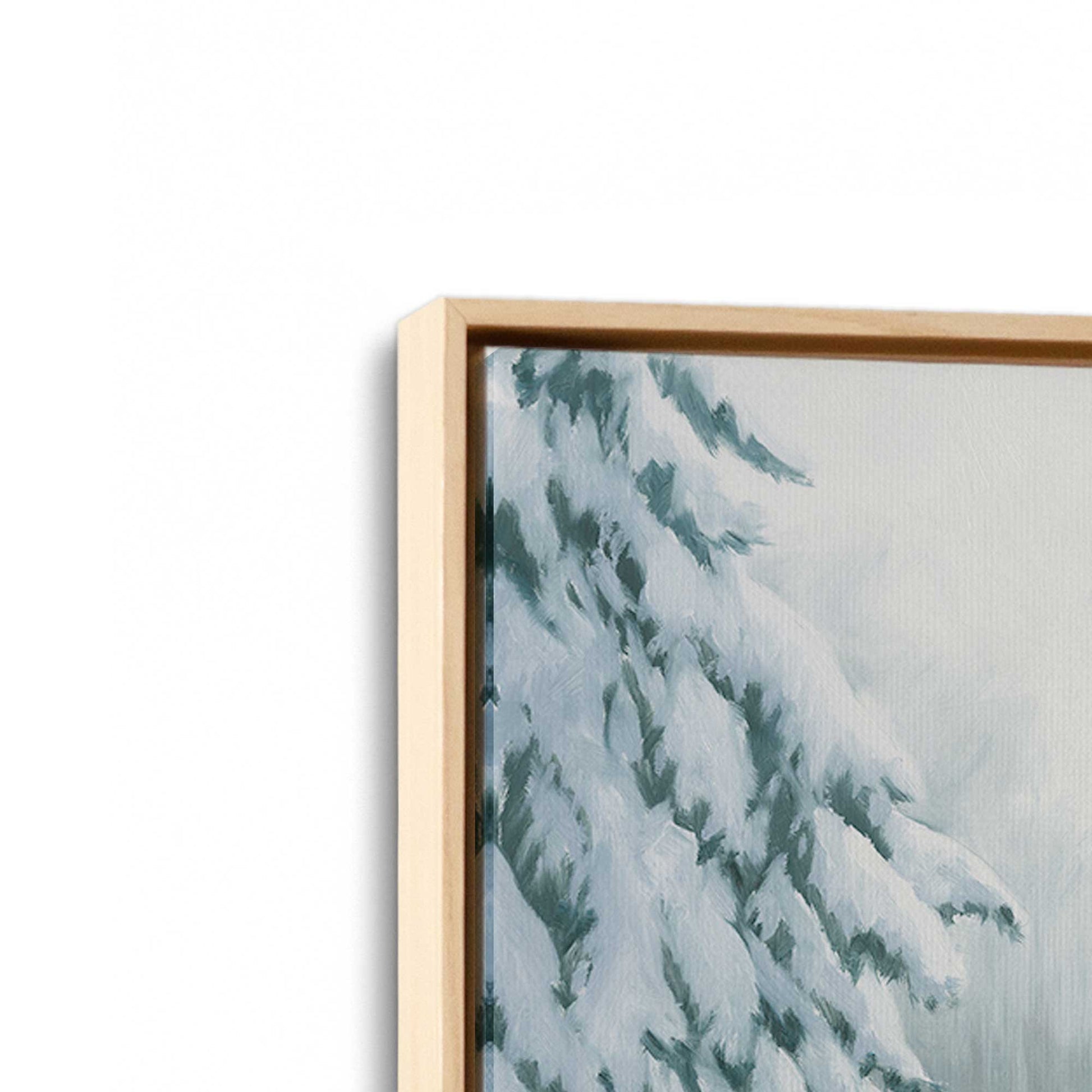 [Color:American Maple], Picture of art in a American Maple frame at an angle