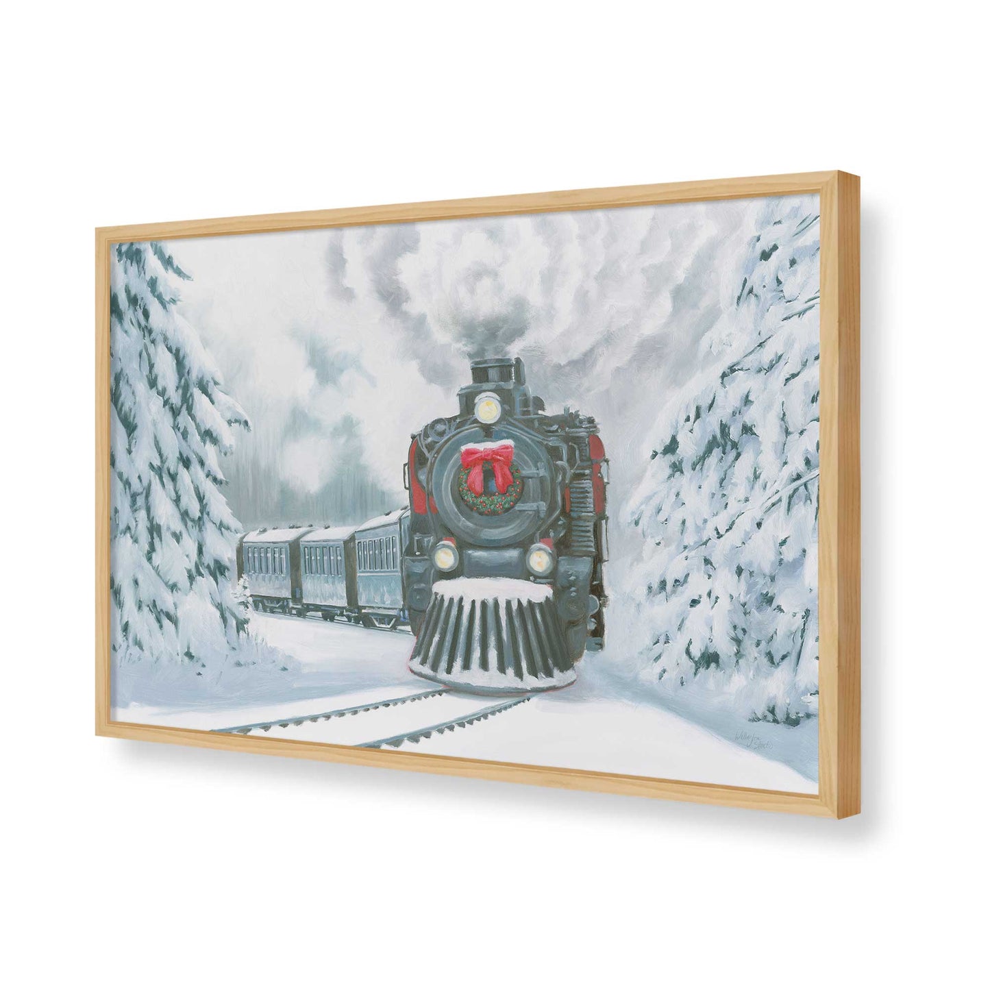 [Color:American Maple], Picture of art in a American Maple frame of the corner