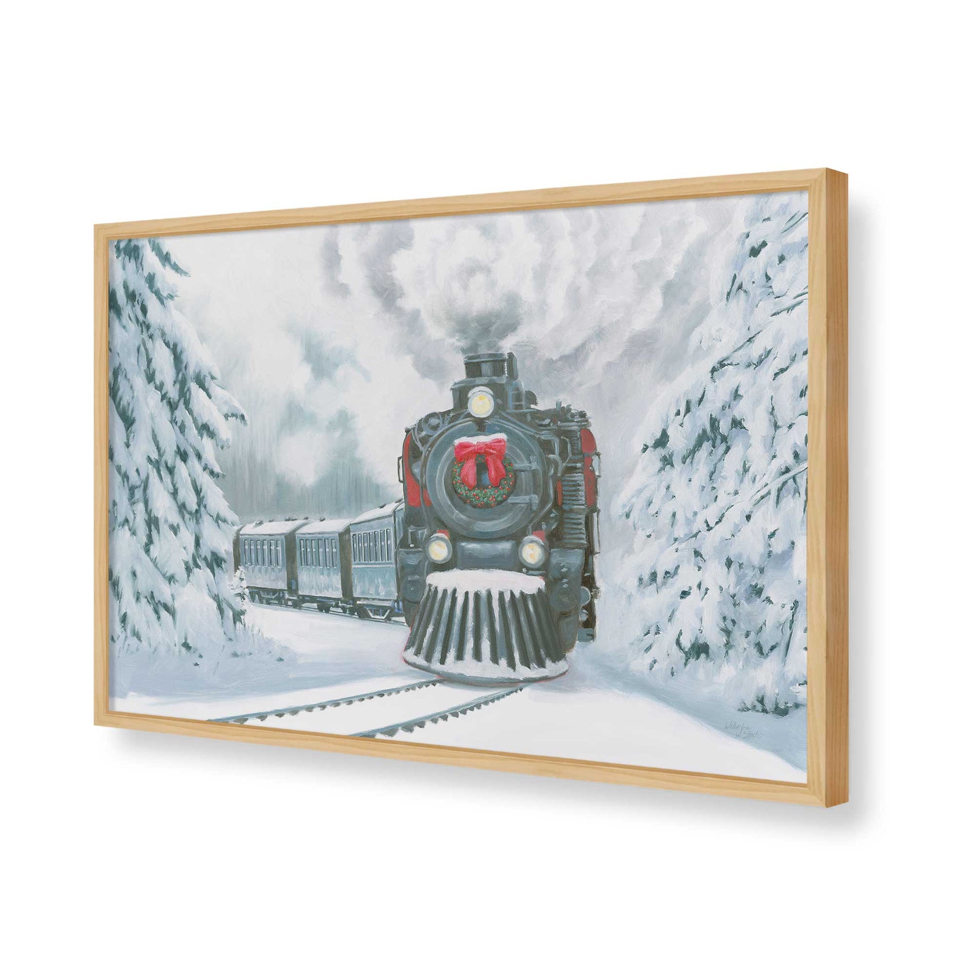 [Color:American Maple], Picture of art in a American Maple frame of the corner