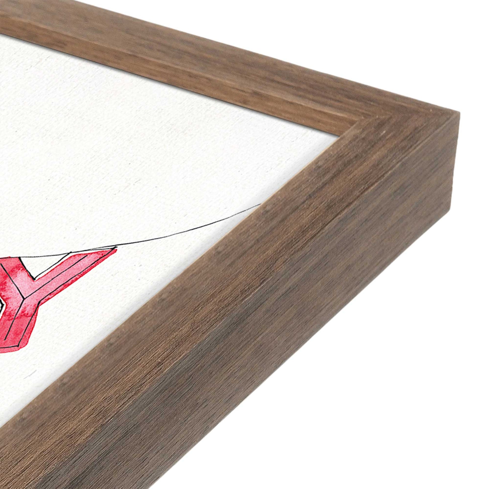 [Color:Walnut], Picture of art in a Walnut frame at an angle