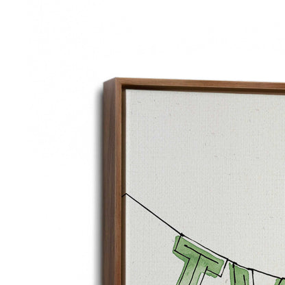 [Color:Walnut], Picture of art in a Walnut frame at an angle