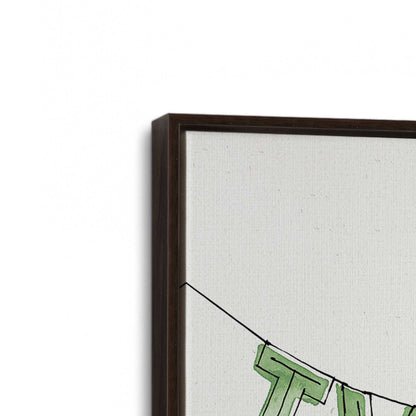 [Color:Espresso], Picture of art in a Espresso frame at an angle