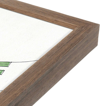 [Color:Walnut], Picture of art in a Walnut frame at an angle