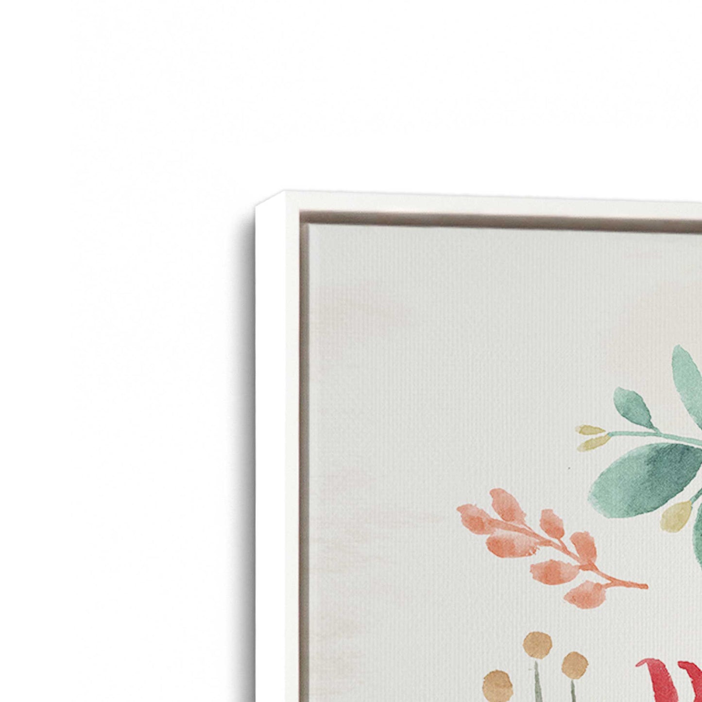 [Color:Opaque White], Picture of art in a White frame at an angle