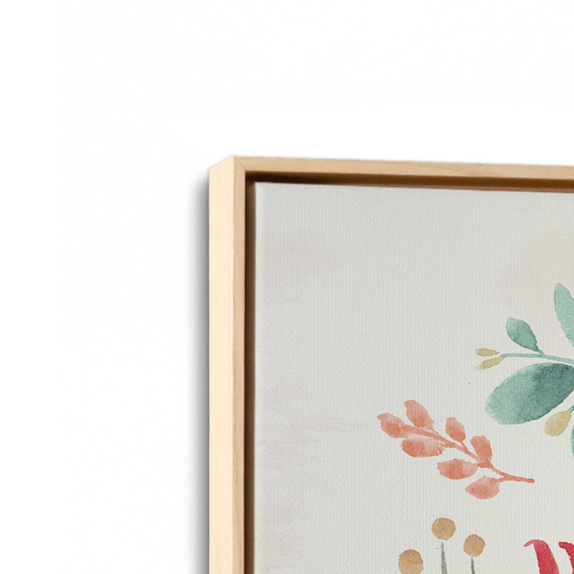 [Color:American Maple], Picture of art in a American Maple frame at an angle