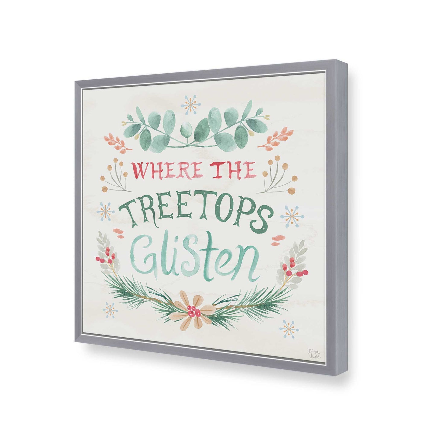 [Color:Polished Chrome], Picture of art in a Polished Chrome frame of the corner