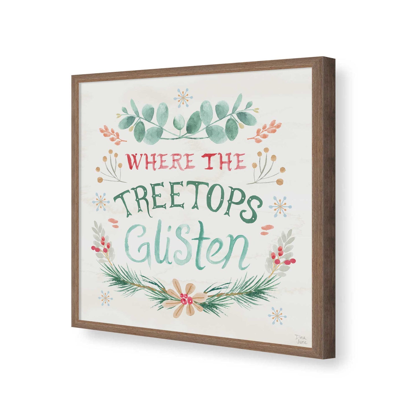 [Color:Walnut], Picture of art in a Walnut frame of the corner