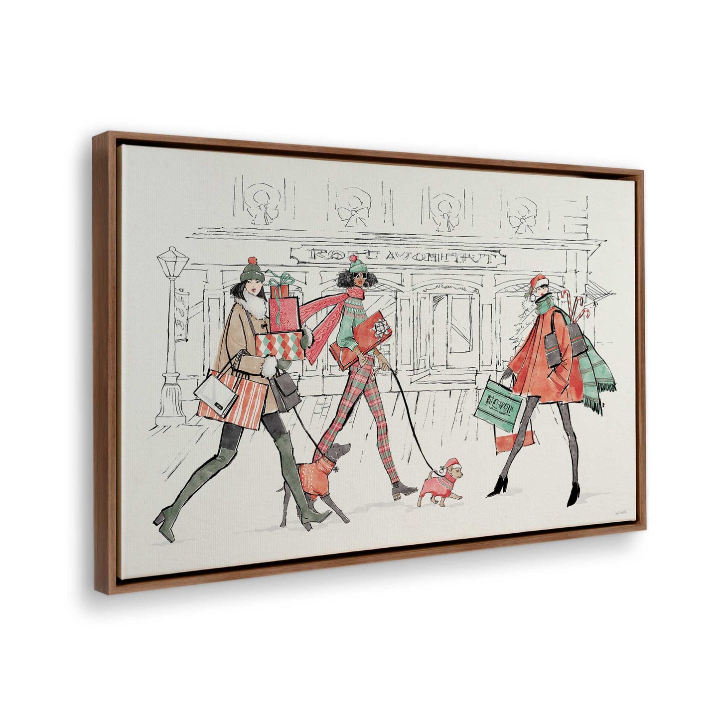 [Color:Walnut], Picture of the corner of the art