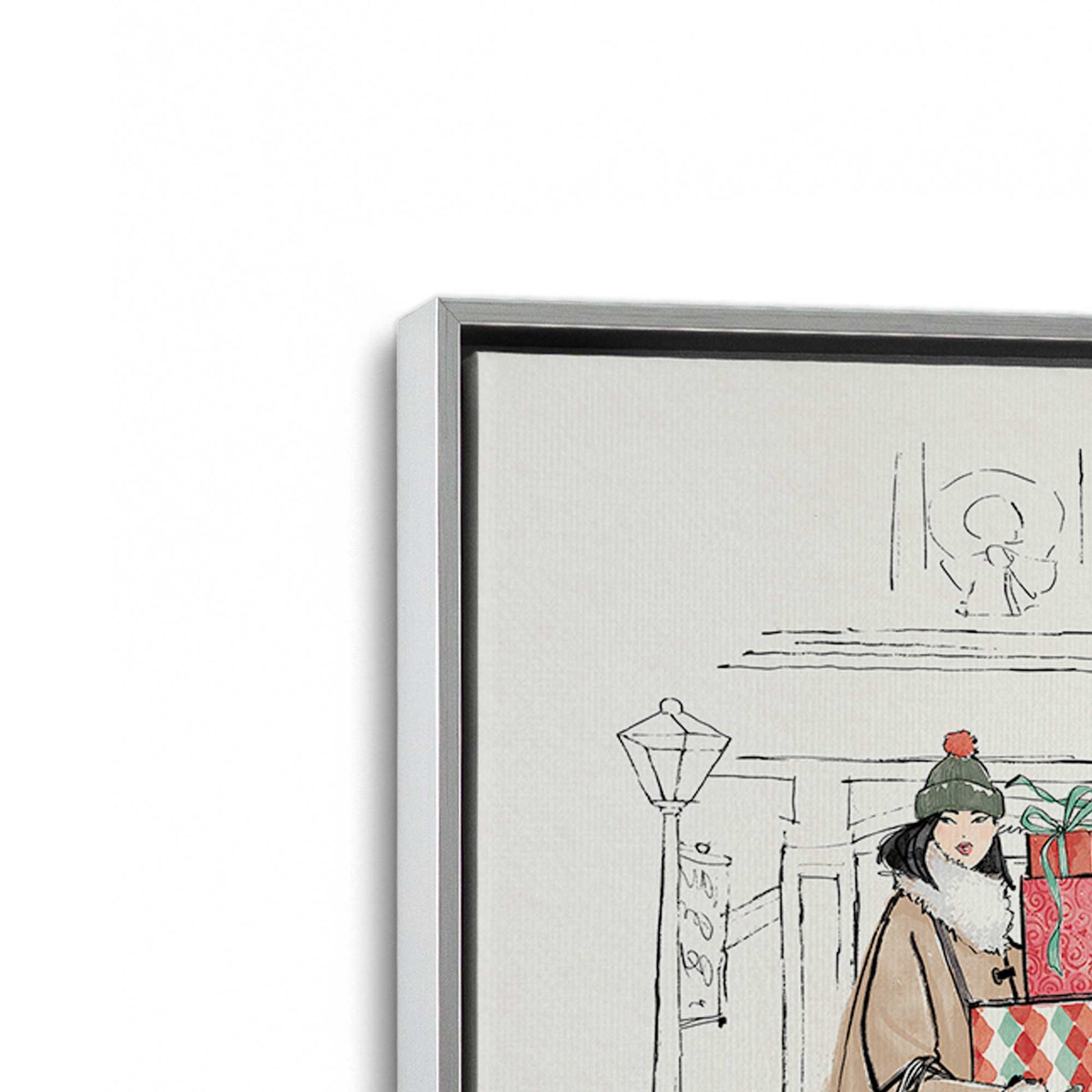 [Color:Polished Chrome], Picture of art in a Polished Chrome frame at an angle