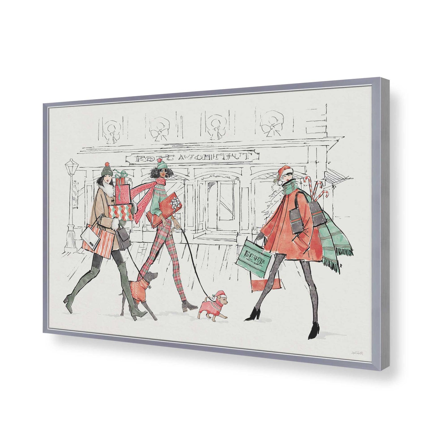 [Color:Polished Chrome], Picture of art in a Polished Chrome frame of the corner