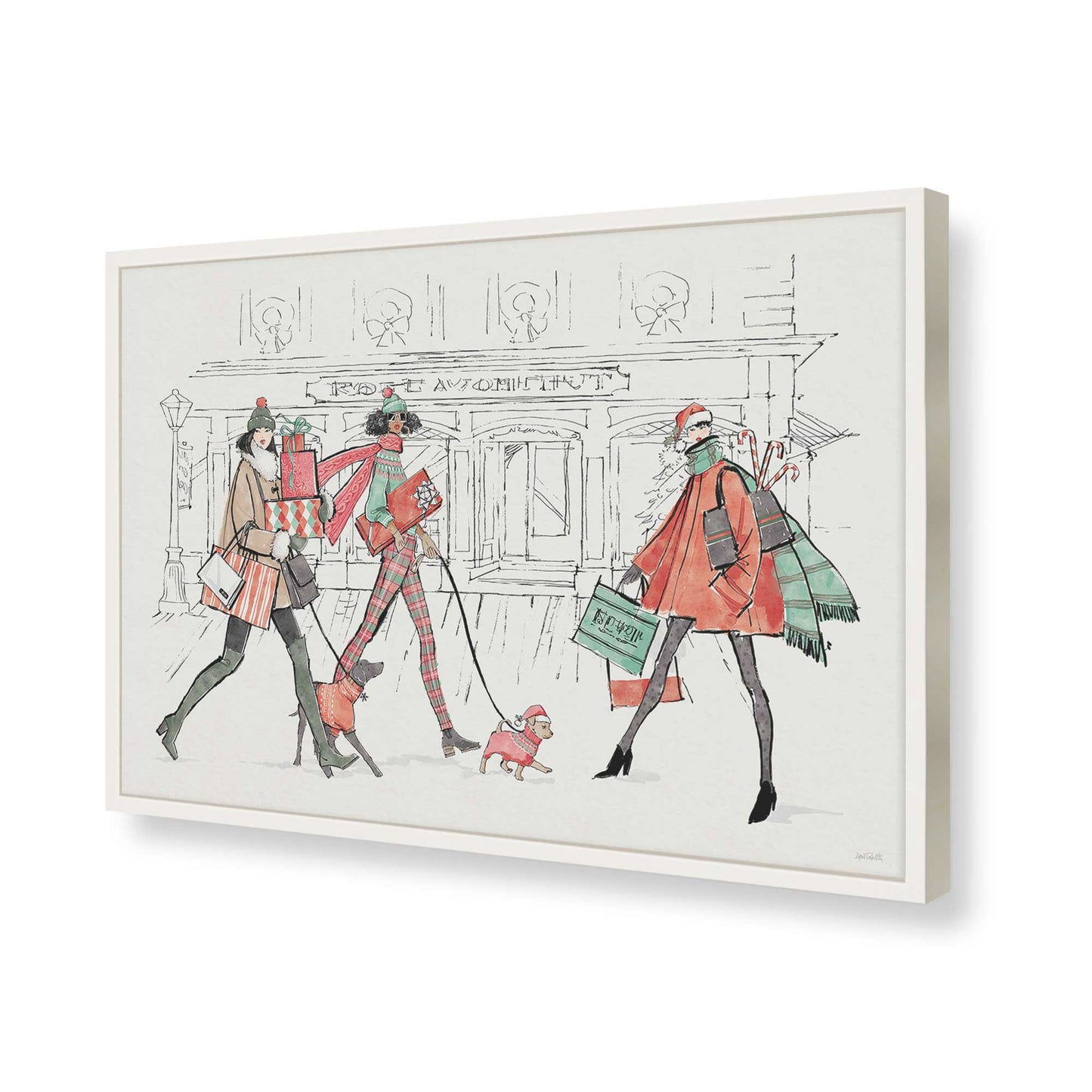 [Color:Opaque White], Picture of art in a Opaque White frame of the corner