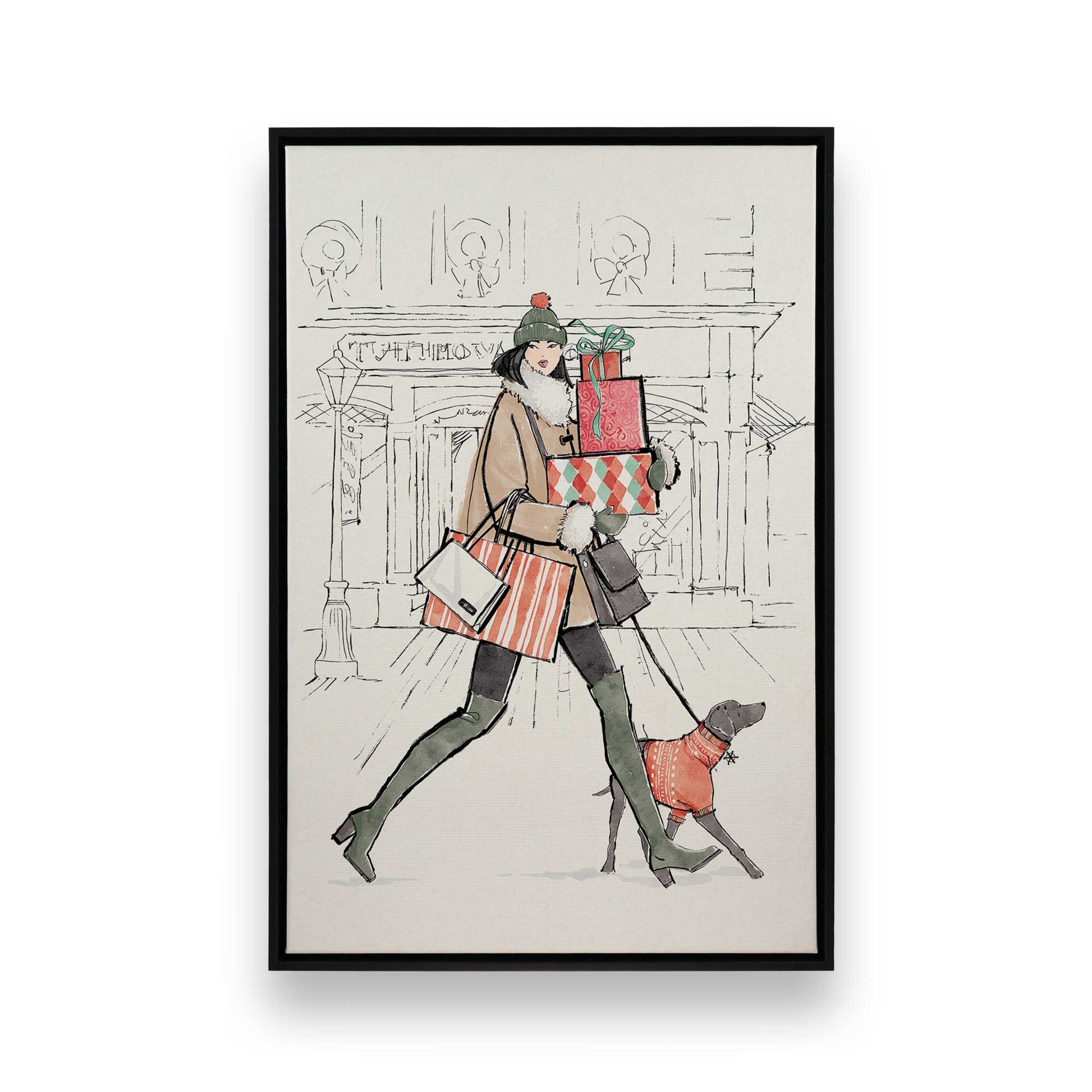 [Color:Satin Black], Picture of art in a Satin Black frame