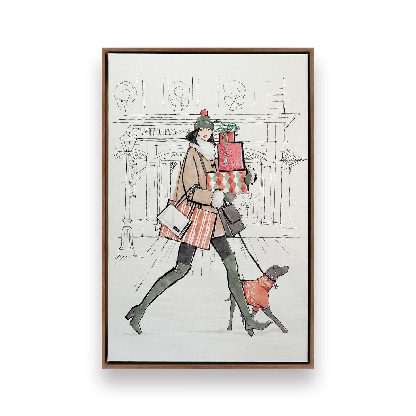 [Color:Walnut], Picture of art in a Walnut frame