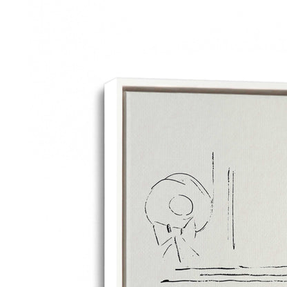 [Color:Opaque White], Picture of art in a White frame at an angle