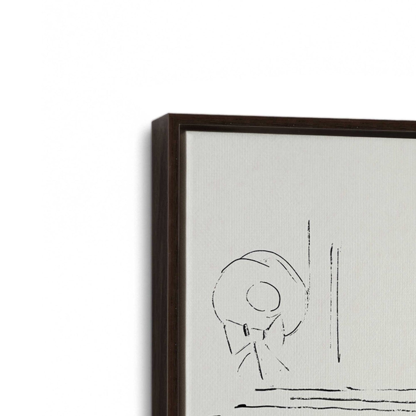 [Color:Espresso], Picture of art in a Espresso frame at an angle
