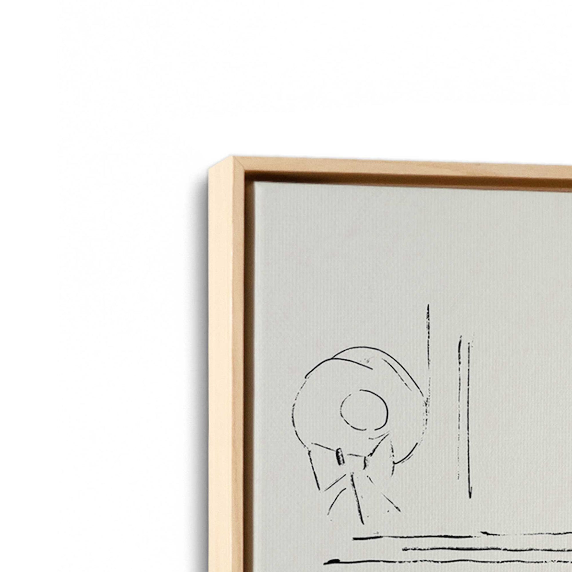 [Color:American Maple], Picture of art in a American Maple frame at an angle