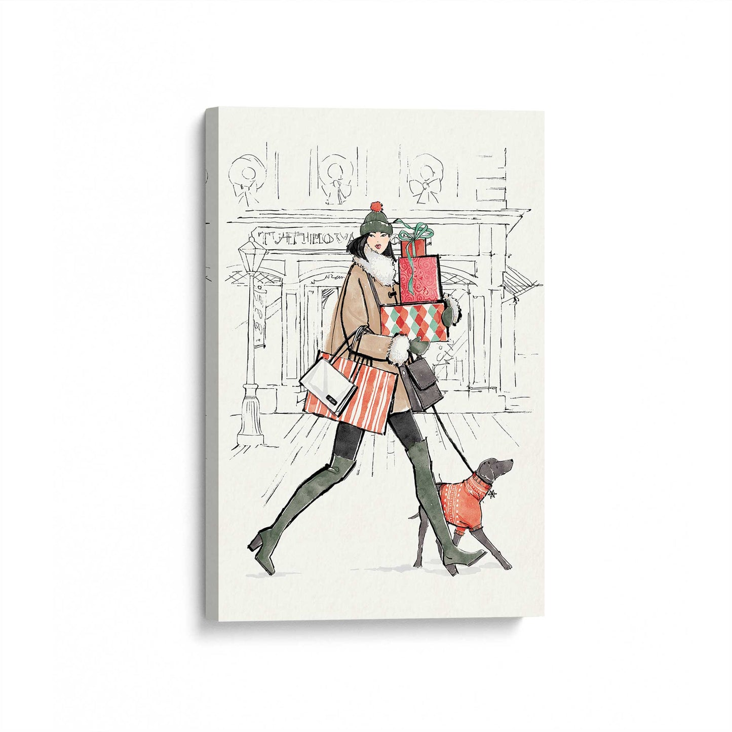 [Color:Stretched Canvas], Picture of art at an angle