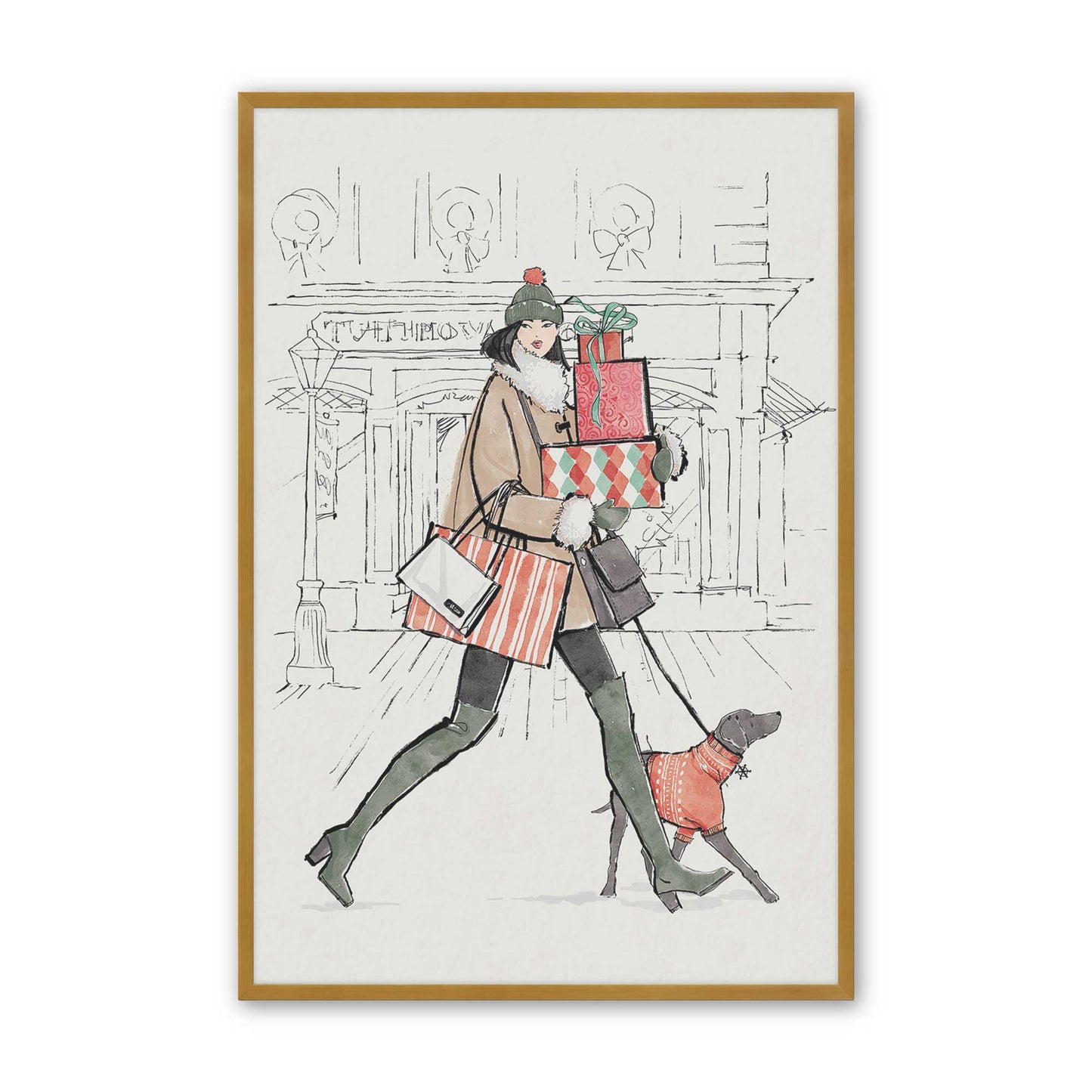 [Color:Polished Gold], Picture of art in a Polished Gold frame