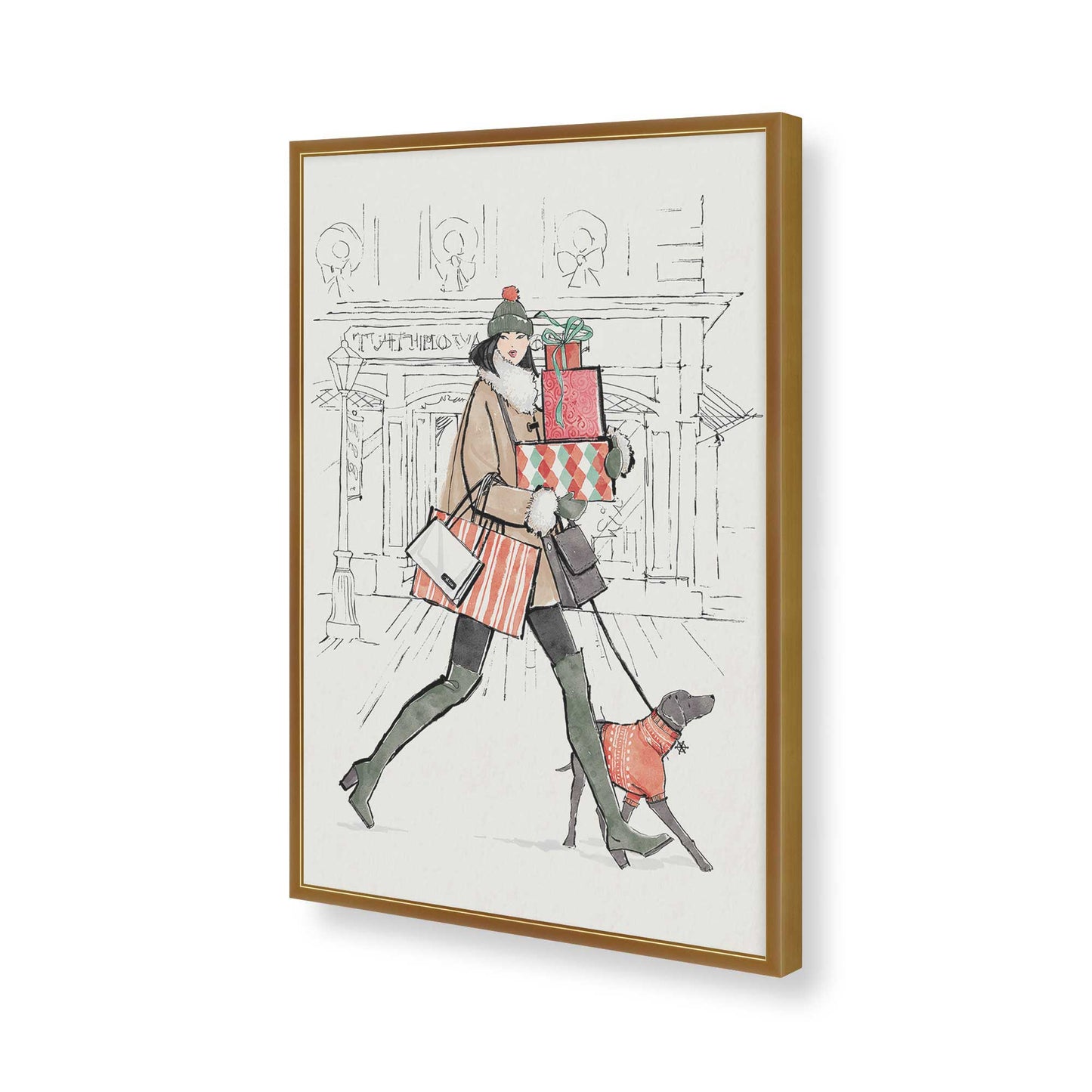 [Color:Polished Gold], Picture of art in a Polished Gold frame of the corner