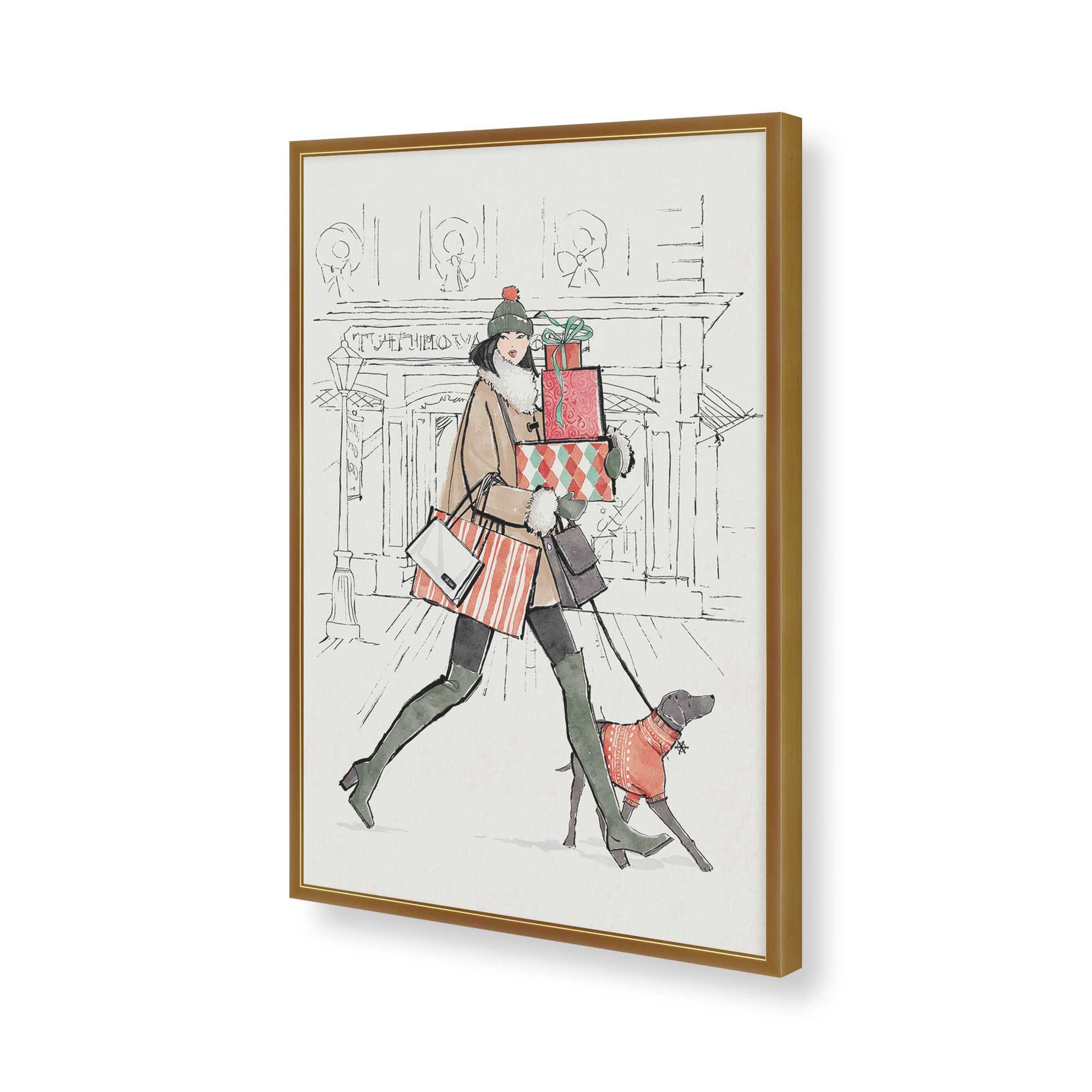 [Color:Polished Gold], Picture of art in a Polished Gold frame of the corner