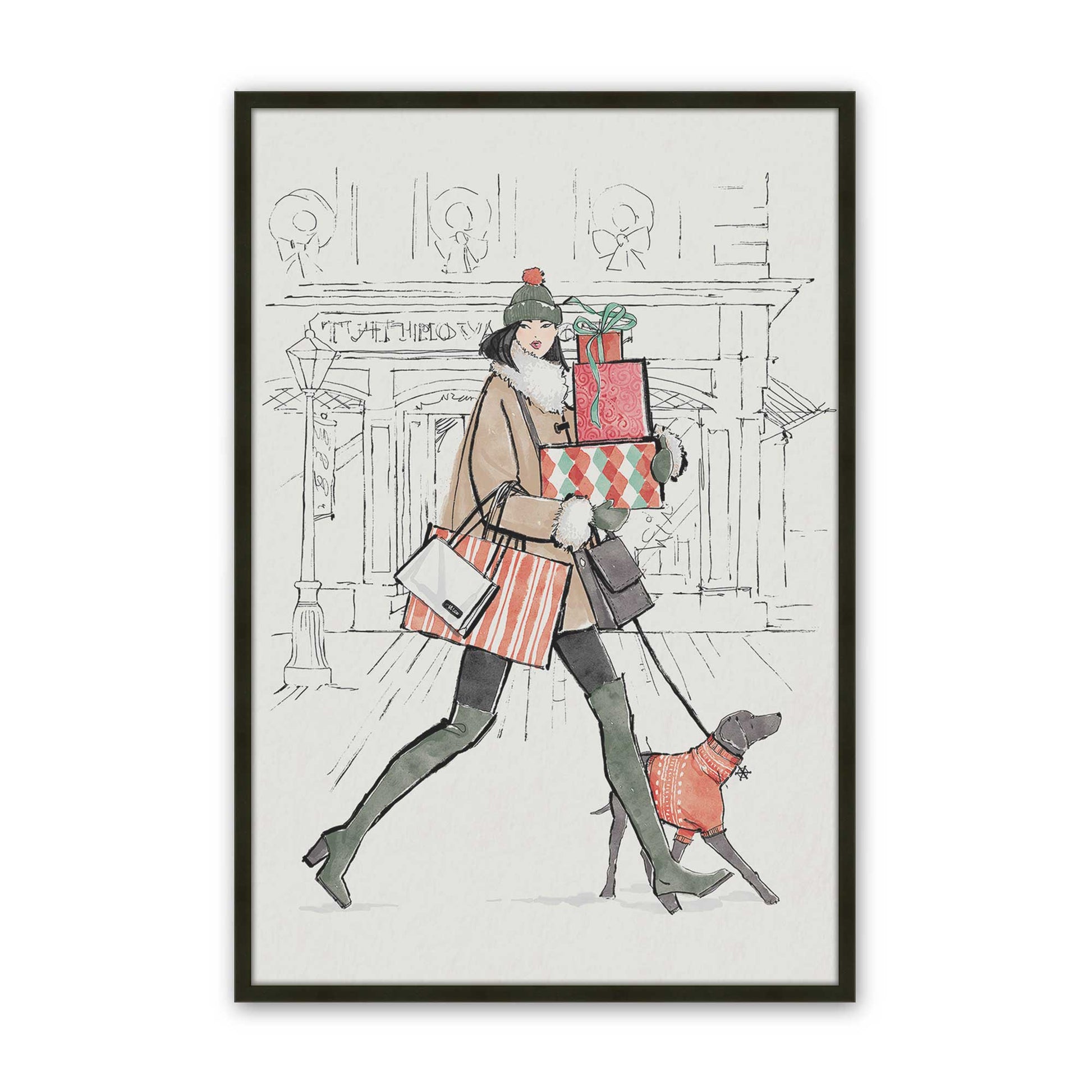 [Color:Satin Black], Picture of art in a Satin Black frame