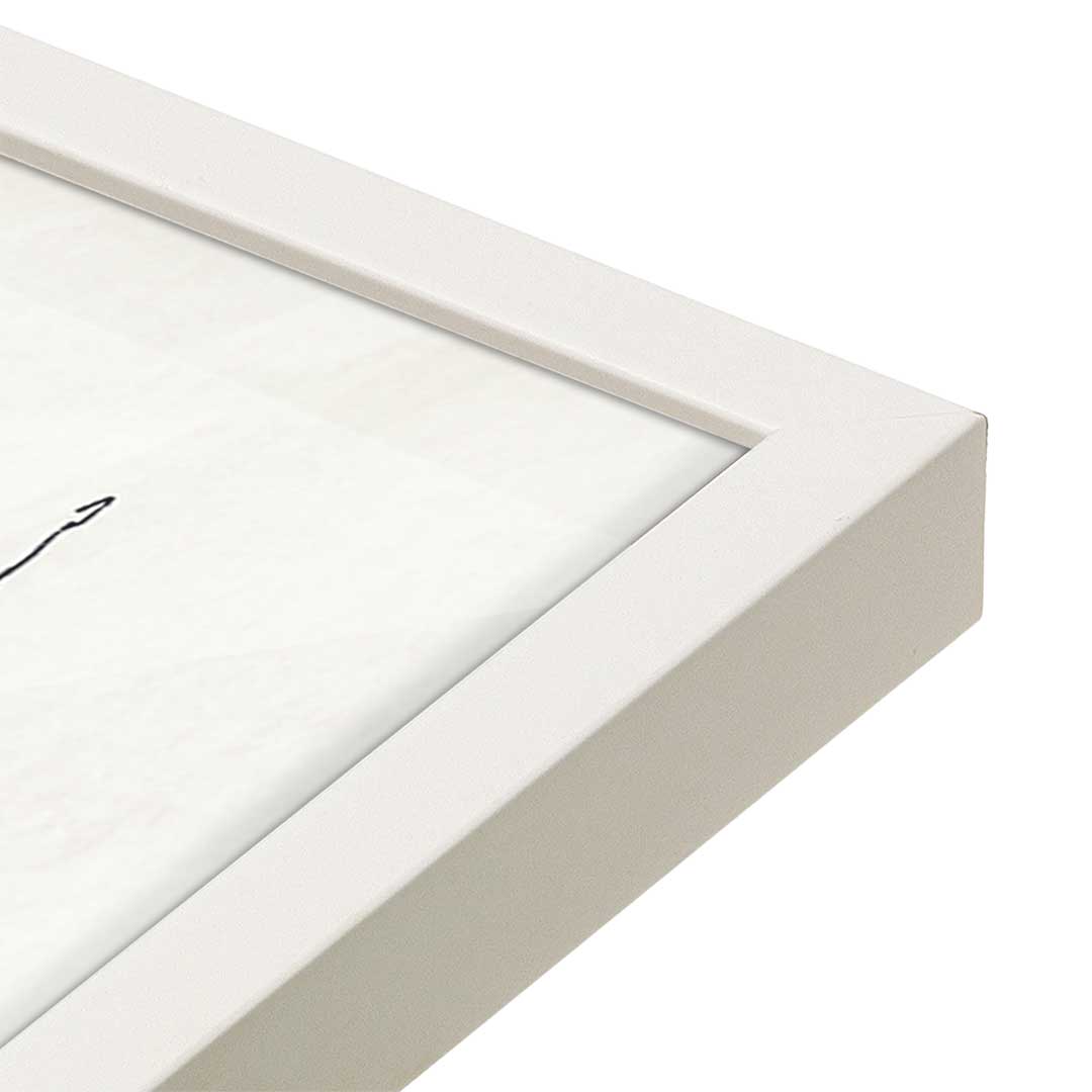 [Color:Opaque White], Picture of art in a Opaque White frame at an angle