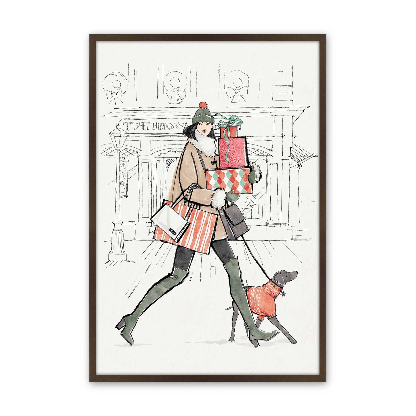 [Color:Belvinder Brown], Picture of art in a Belvinder Brown frame