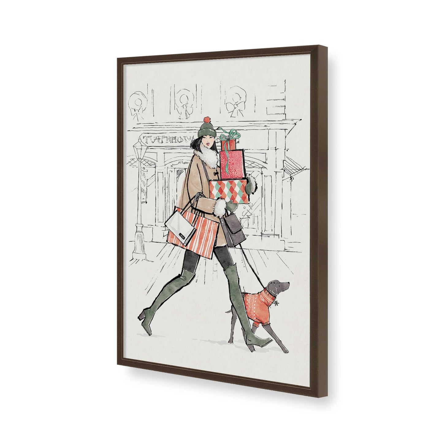 [Color:Belvinder Brown], Picture of art in a Belvinder Brown frame of the corner