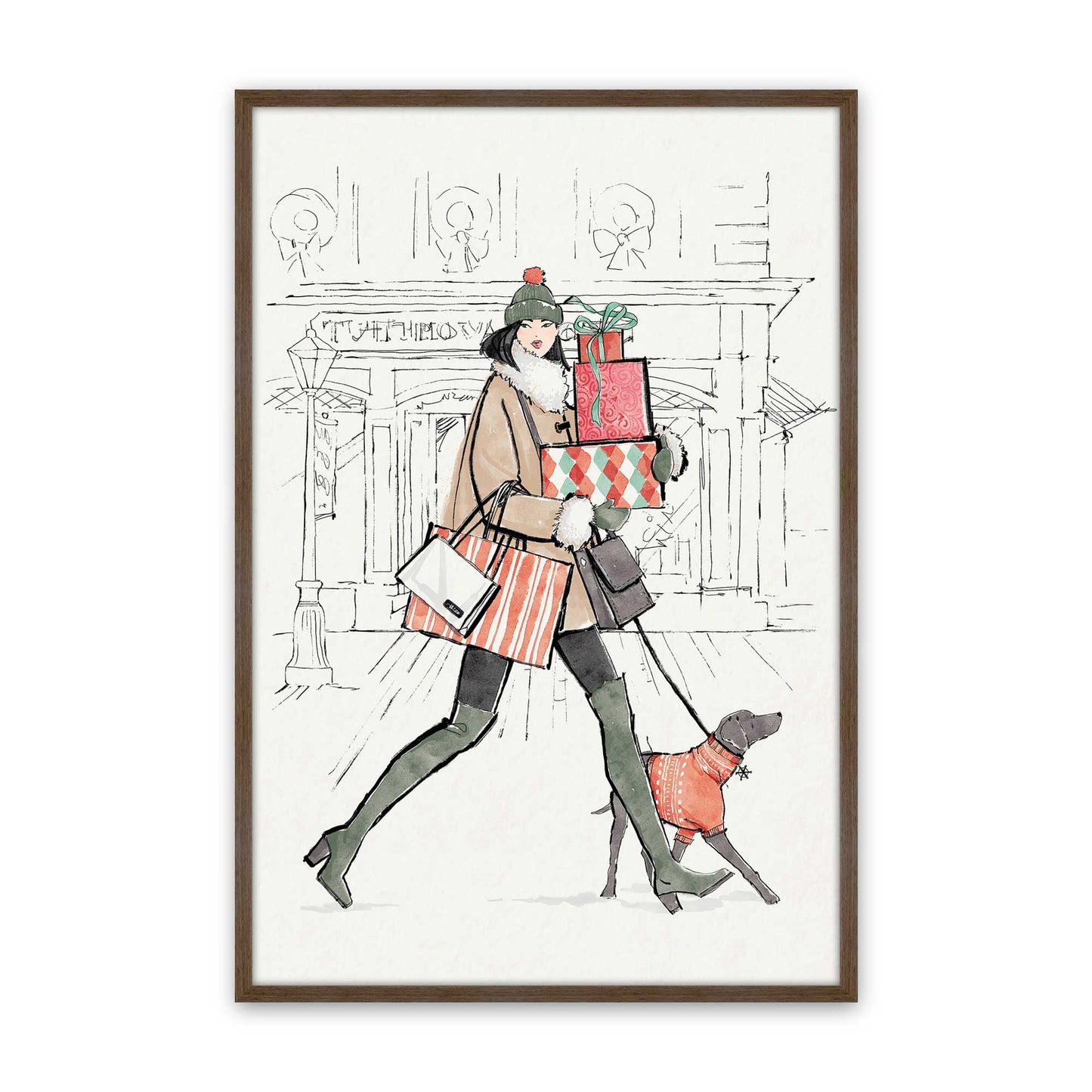 [Color:Walnut], Picture of art in a Walnut frame