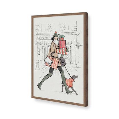 [Color:Walnut], Picture of art in a Walnut frame of the corner