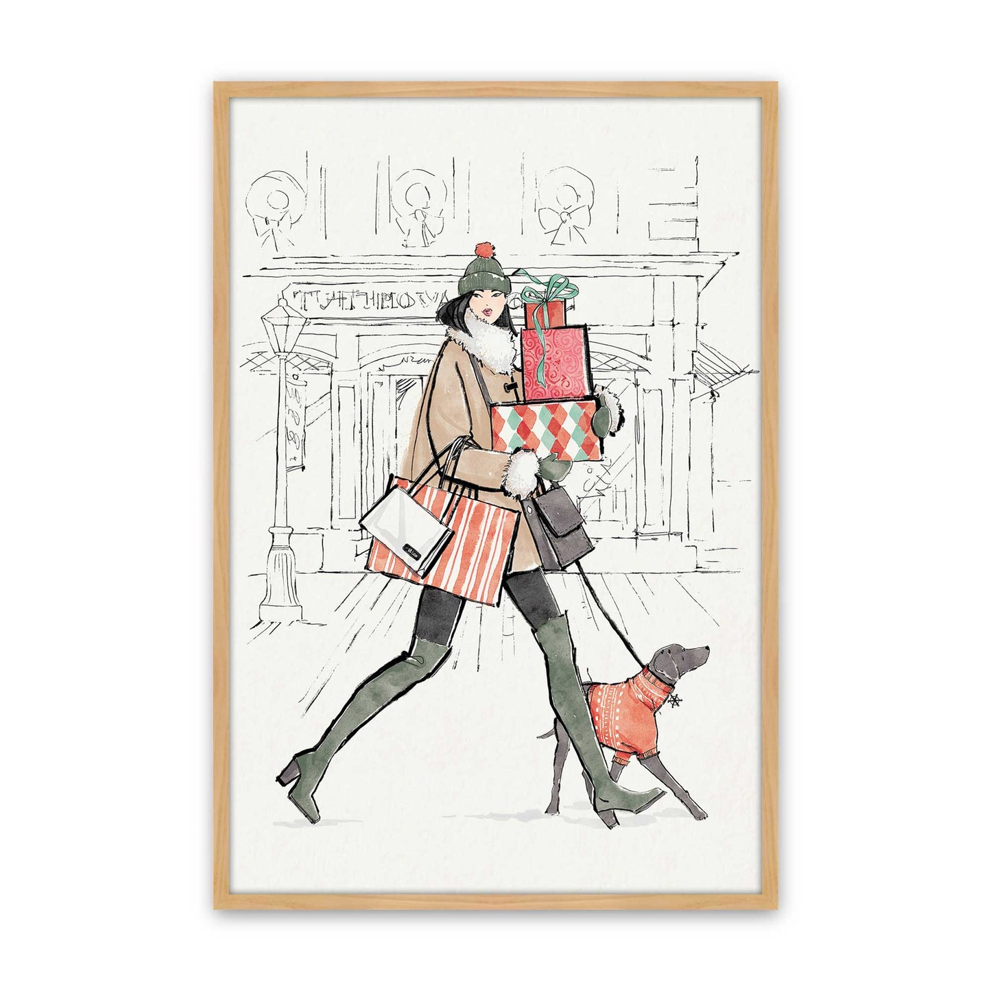 [Color:American Maple], Picture of art in a American Maple frame