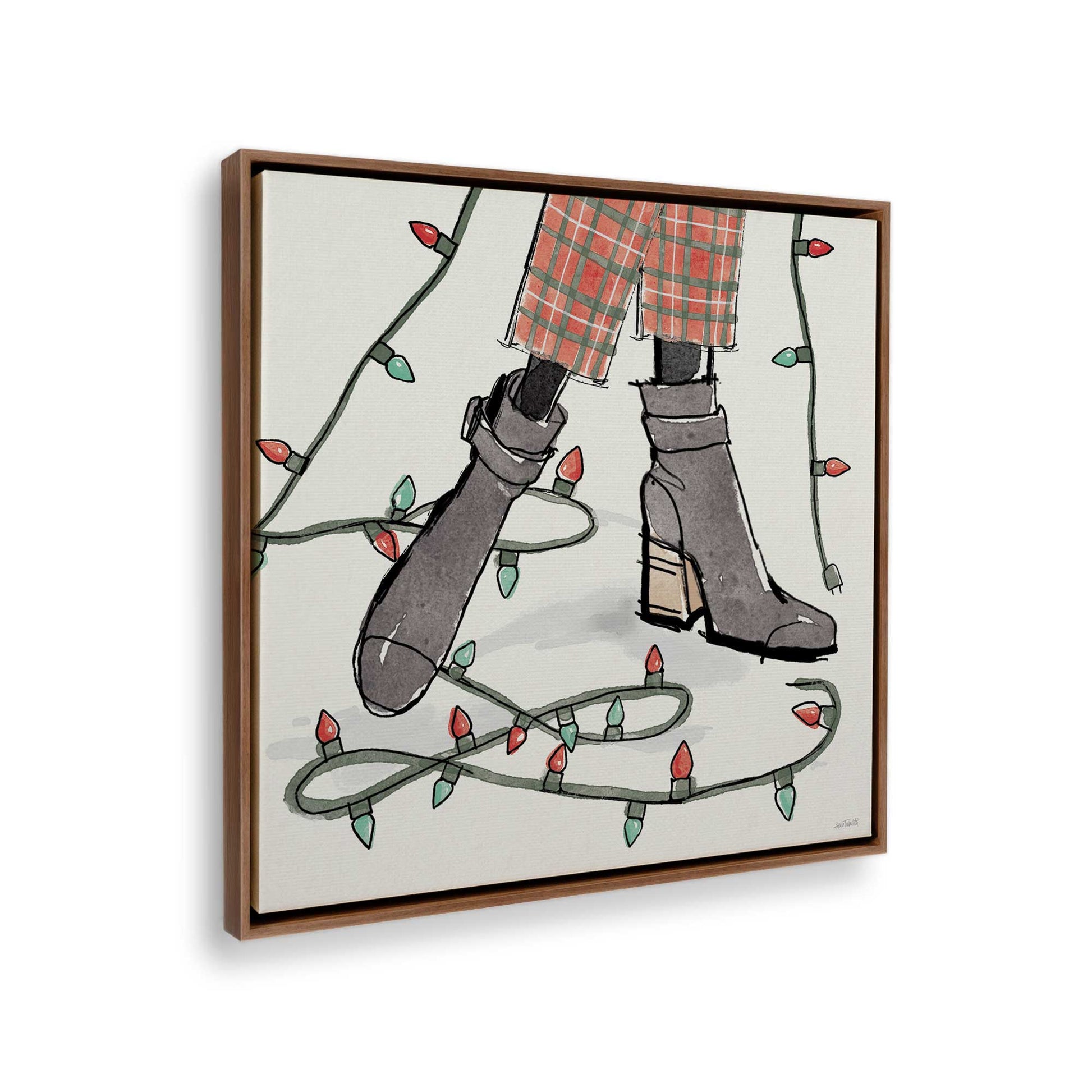 [Color:Walnut], Picture of the corner of the art