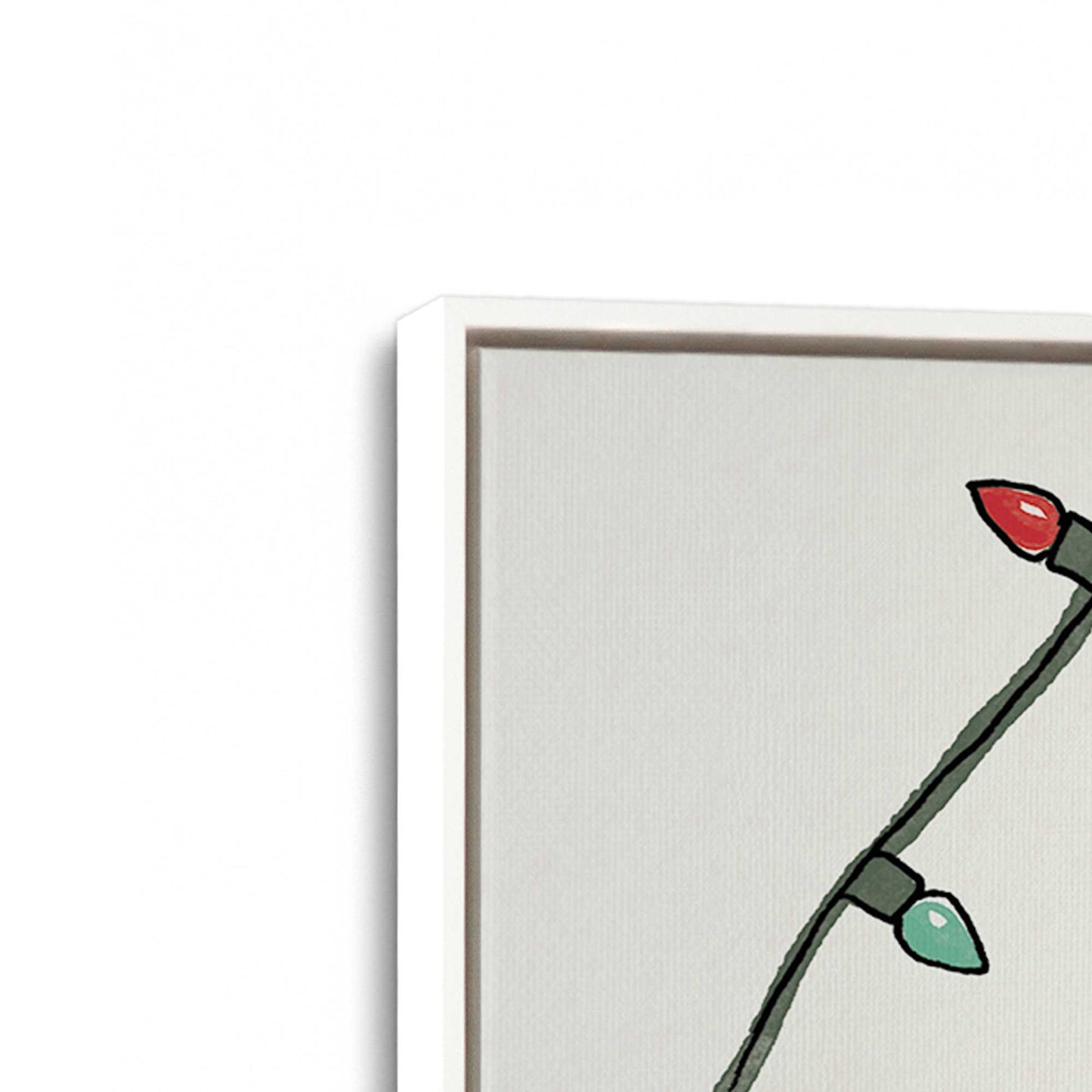 [Color:Opaque White], Picture of art in a White frame at an angle