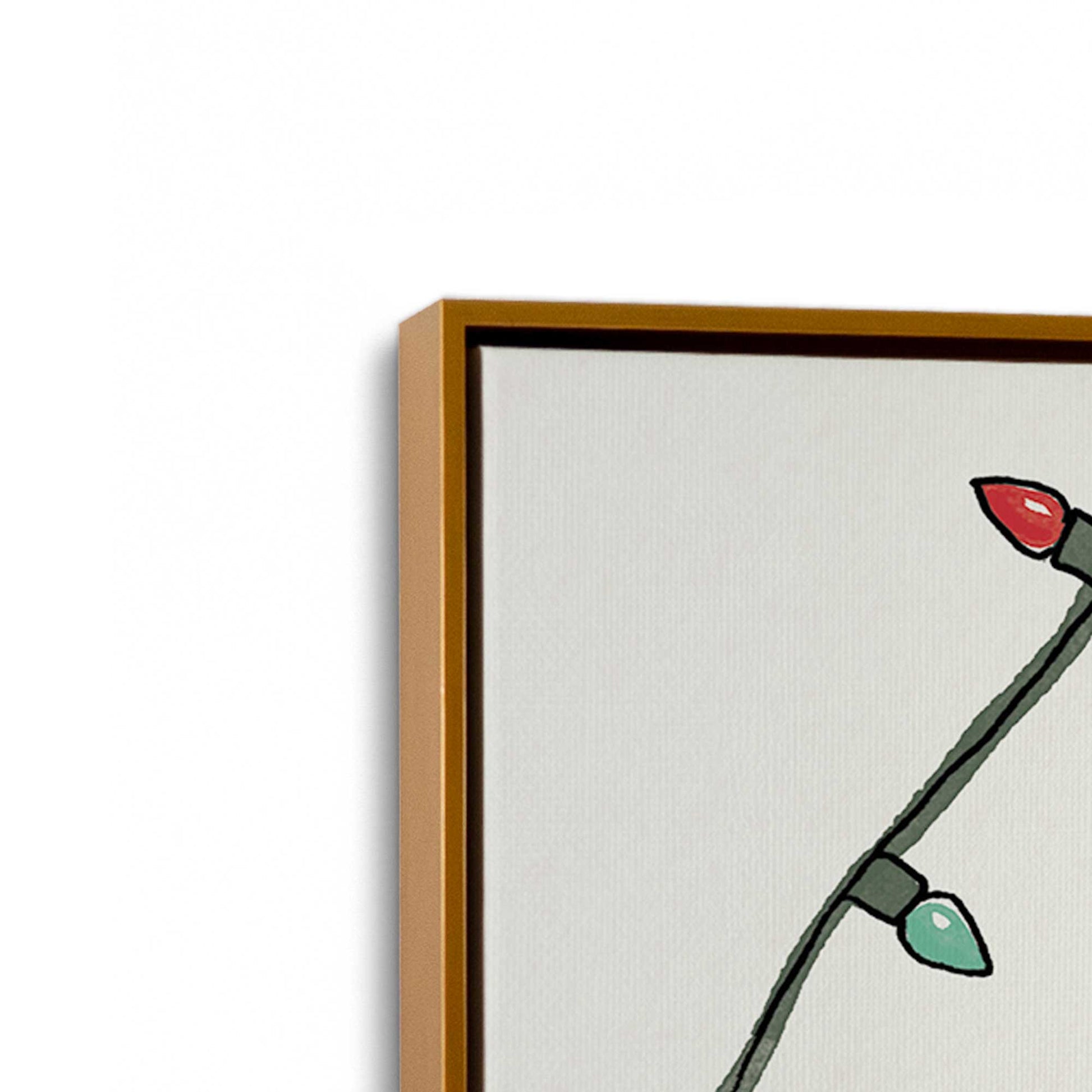 [Color:Polished Gold], Picture of art in a Polished Gold frame at an angle