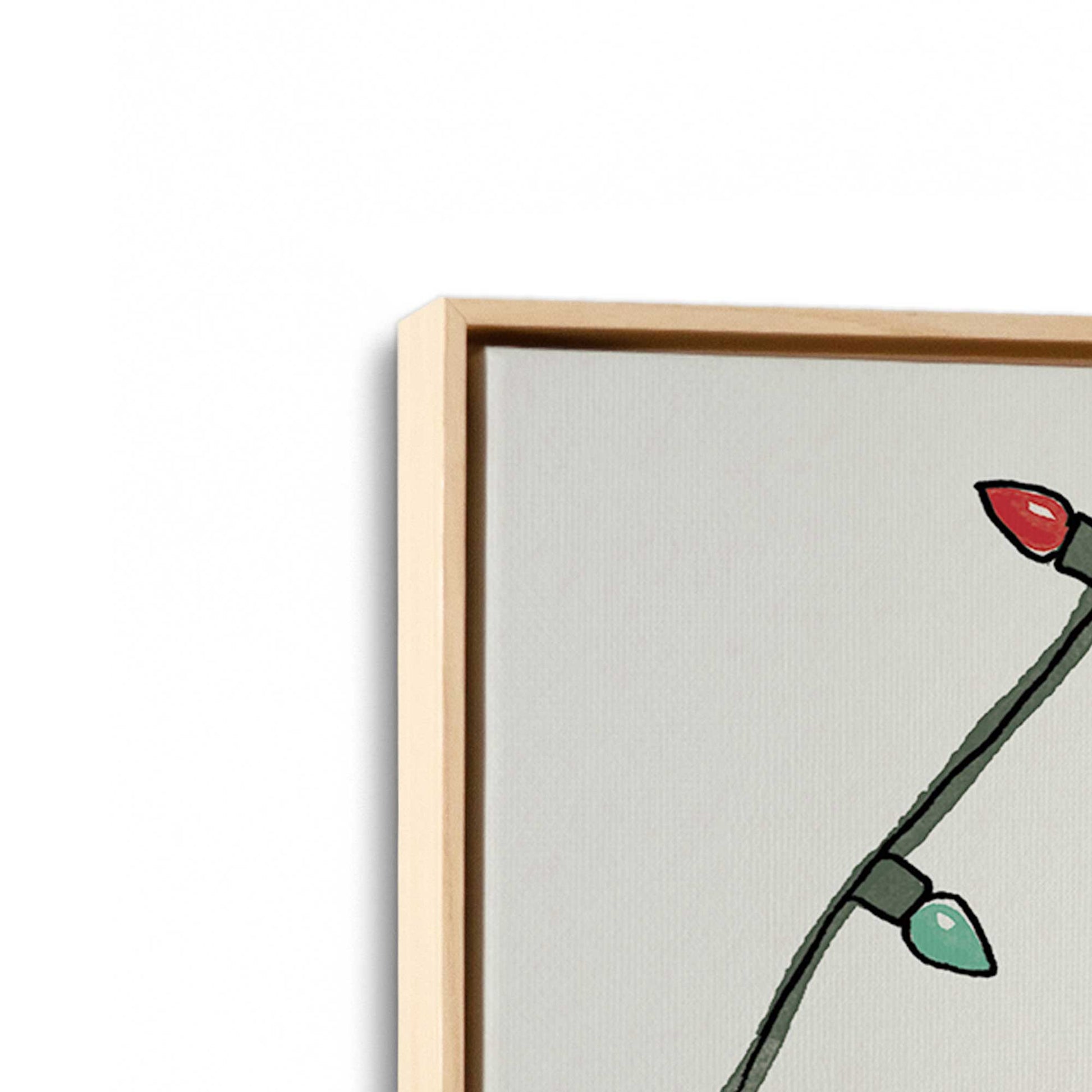 [Color:American Maple], Picture of art in a American Maple frame at an angle