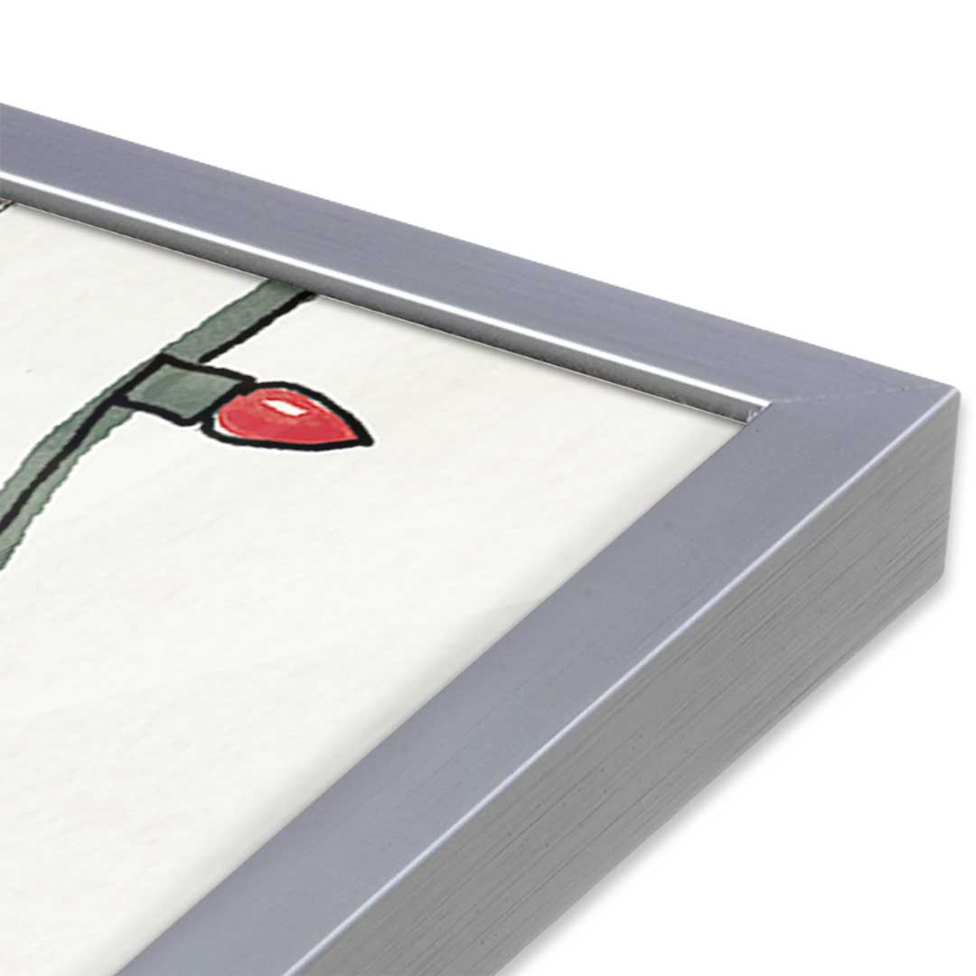 [Color:Polished Chrome], Picture of art in a Polished Chrome frame at an angle