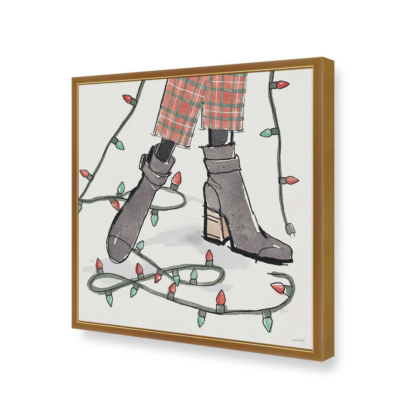 [Color:Polished Gold], Picture of art in a Polished Gold frame of the corner