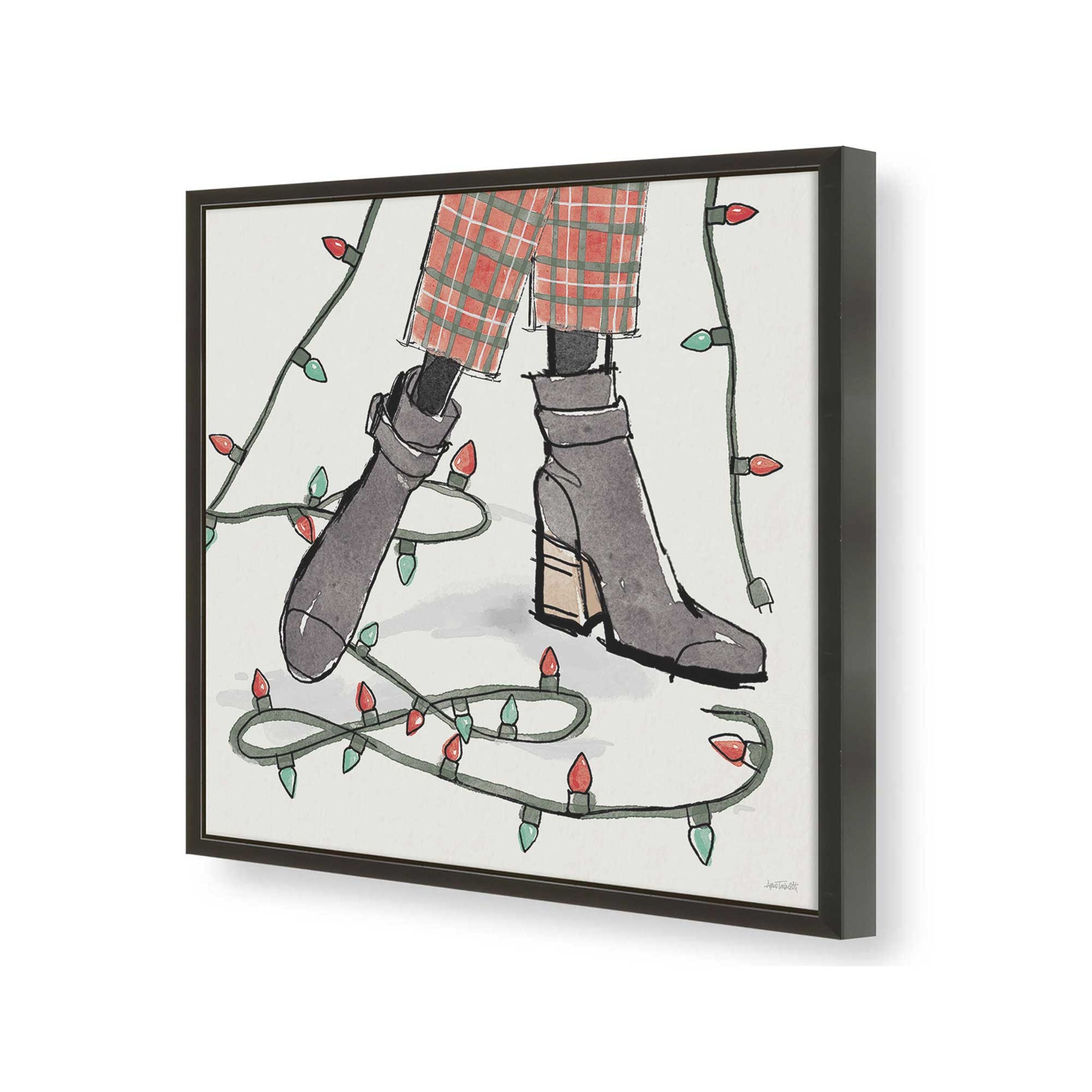 [Color:Satin Black], Picture of art in a Satin Black frame of the corner